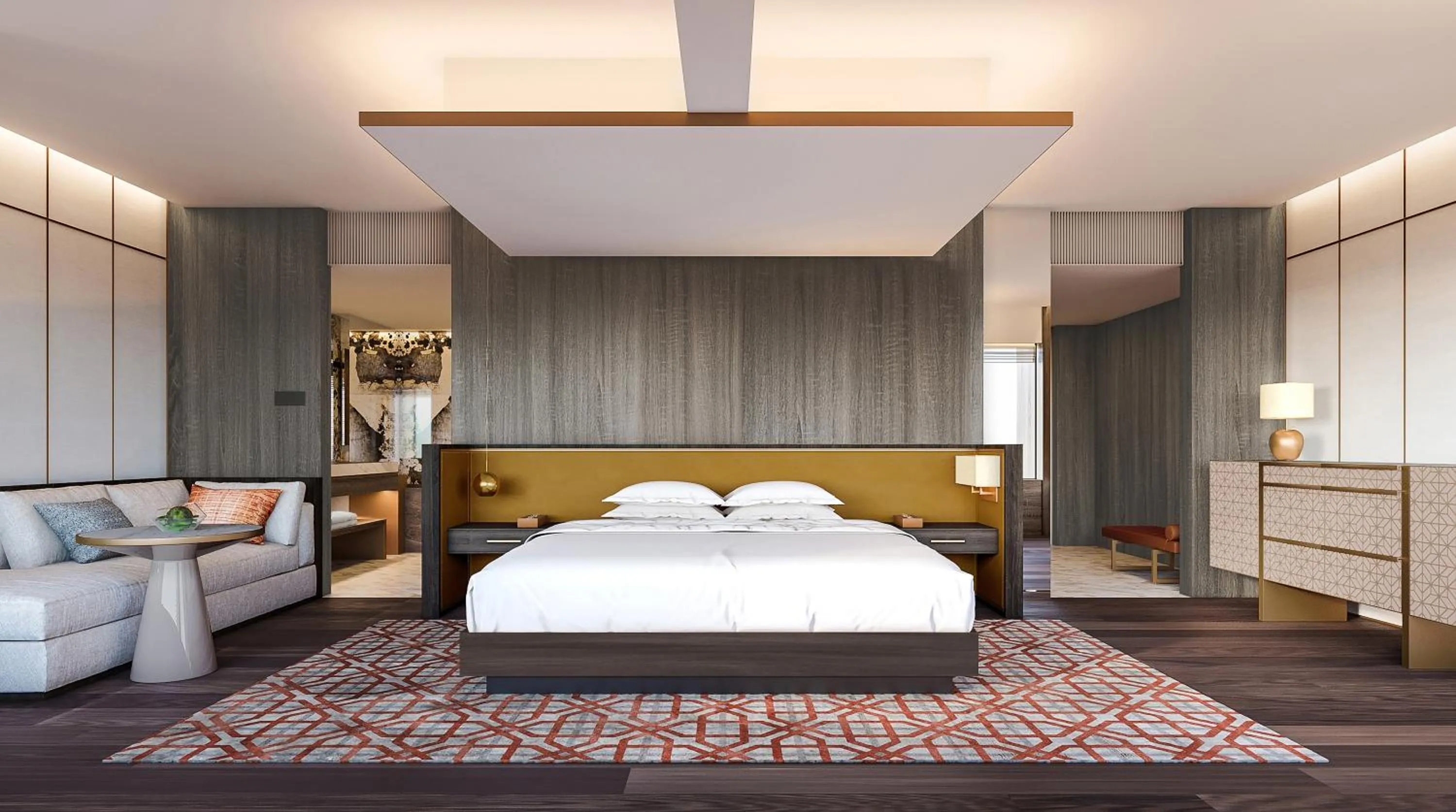 Bed in Grand Hyatt Singapore