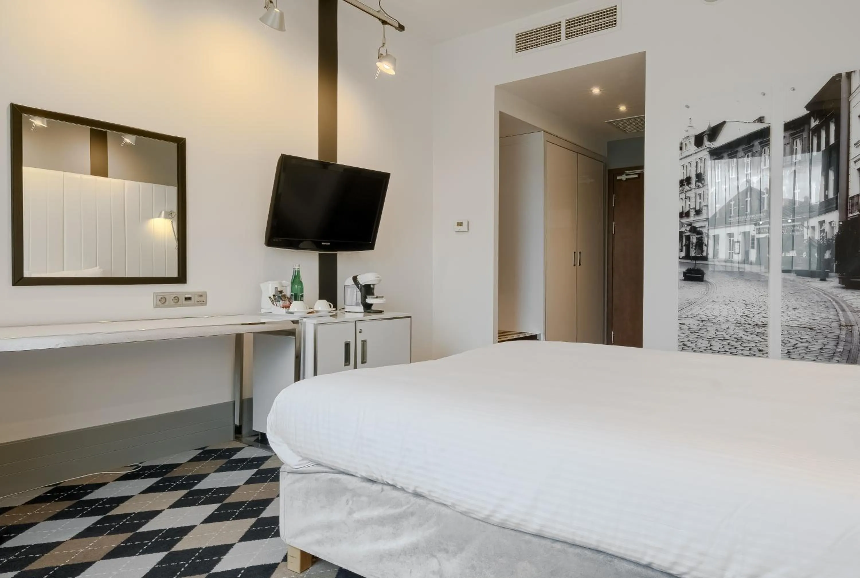 Bed in Qubus Hotel Bydgoszcz