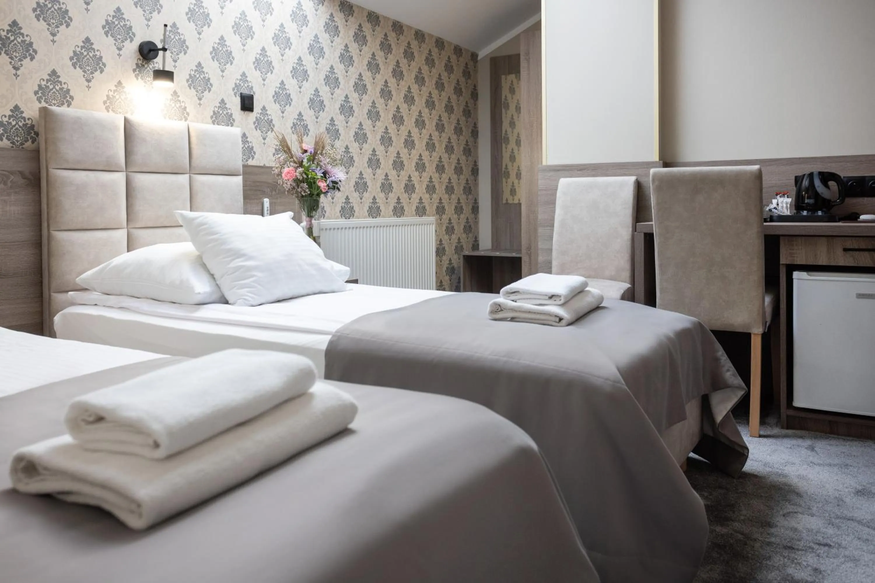 Bed in Hotel Maksymilian