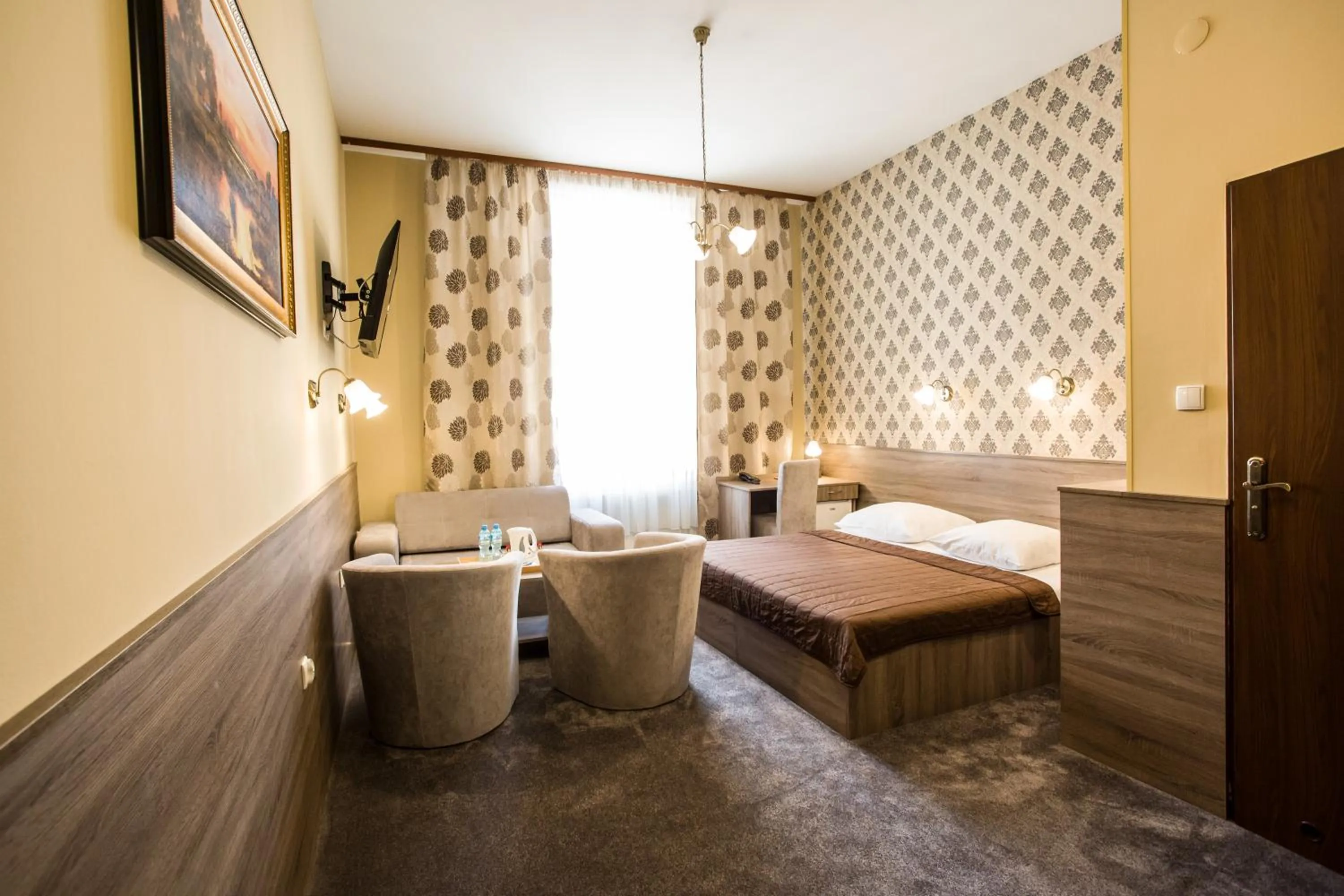 Bed in Hotel Maksymilian