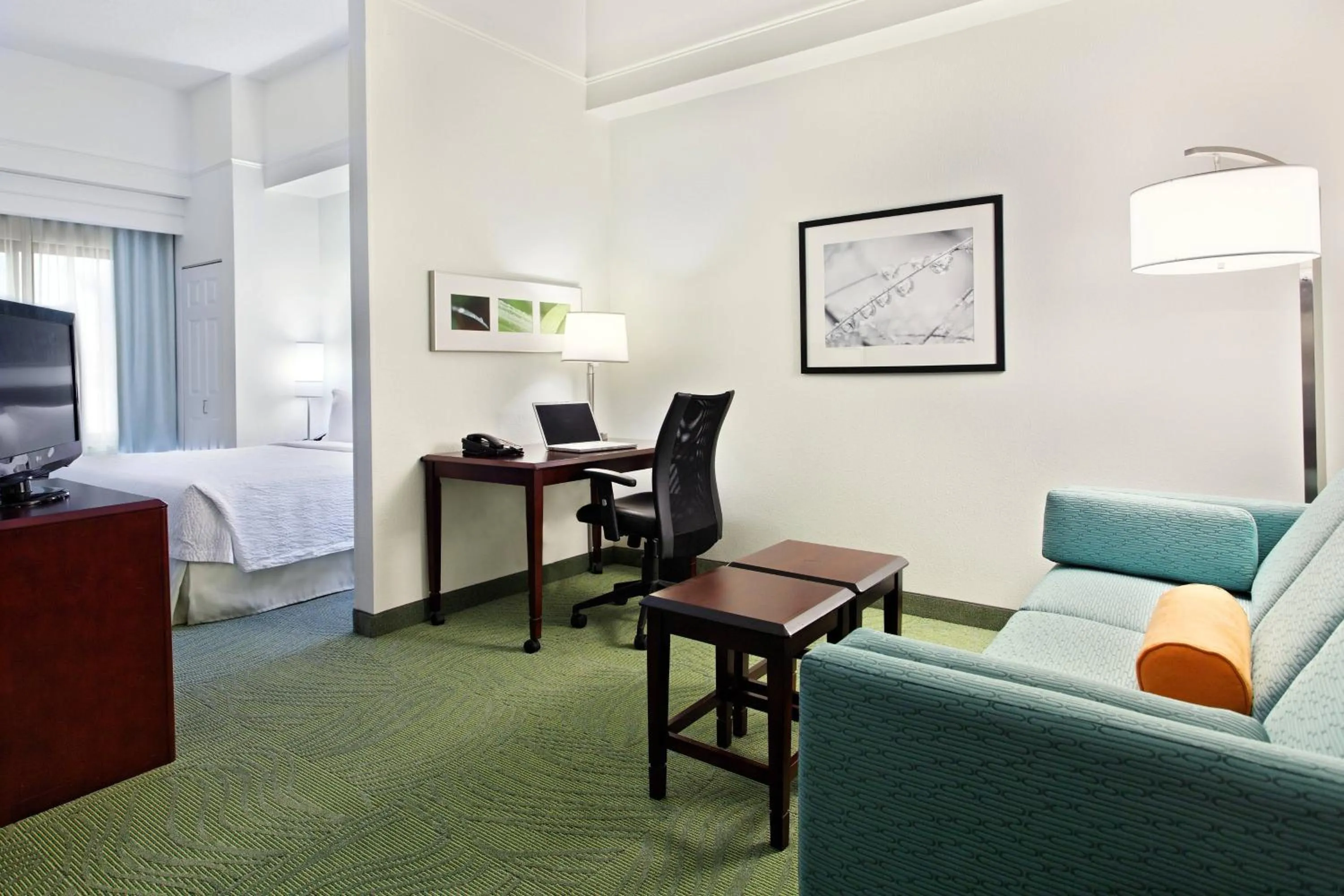 Living room, Bed in SpringHill Suites Knoxville At Turkey Creek