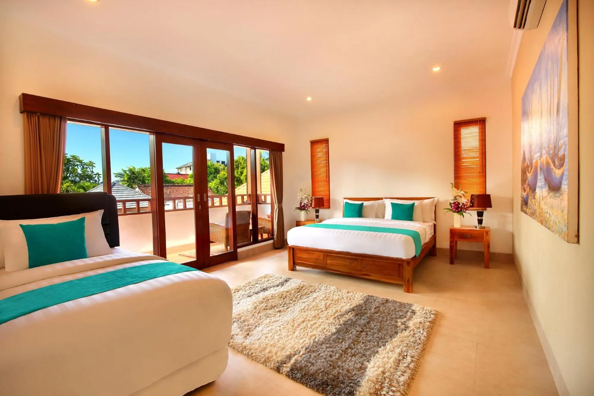 Bed in De Liza Villa Seminyak Beachside By Bali Asia Villa