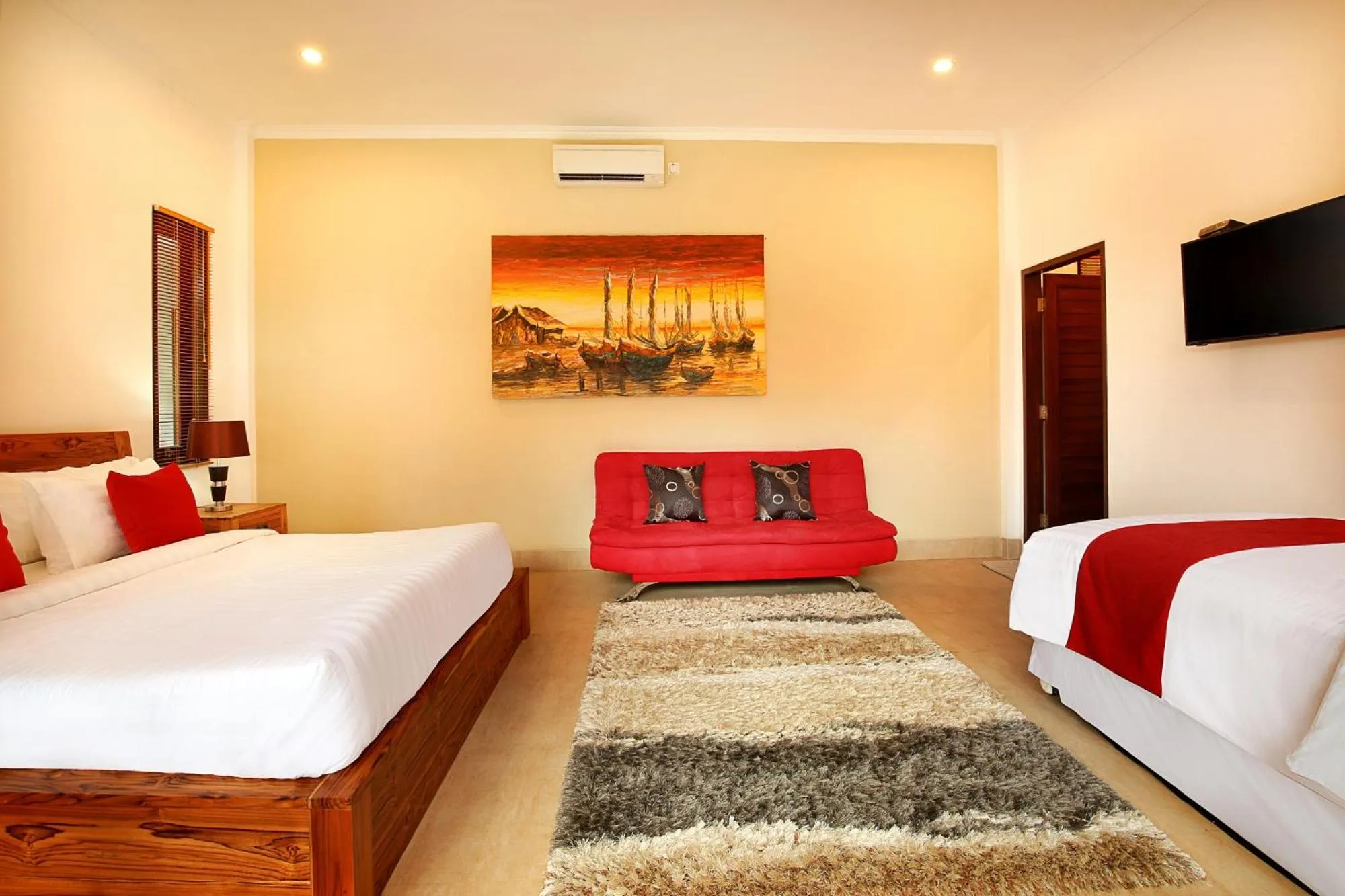 Bedroom, Bed in De Liza Villa Seminyak Beachside By Bali Asia Villa