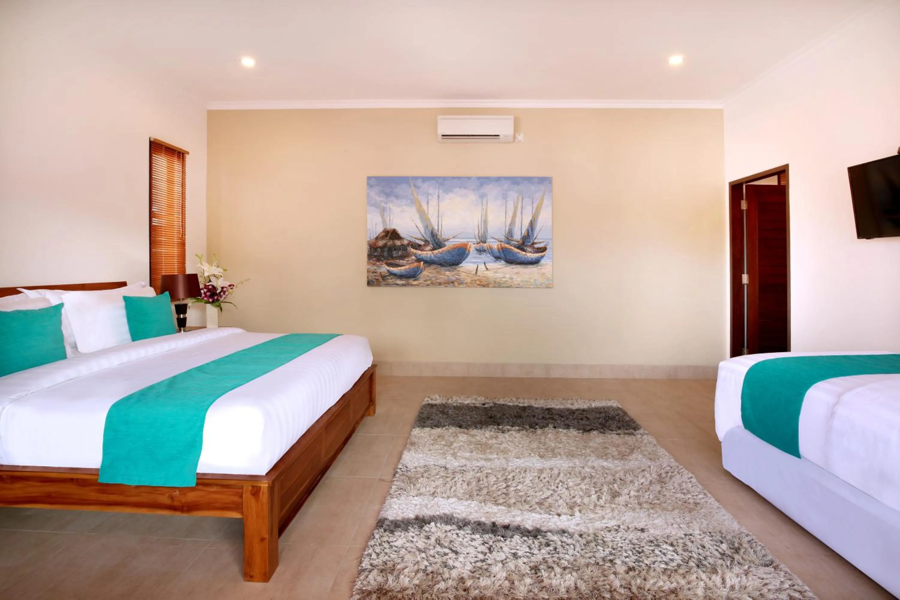 Bedroom, Bed in De Liza Villa Seminyak Beachside By Bali Asia Villa