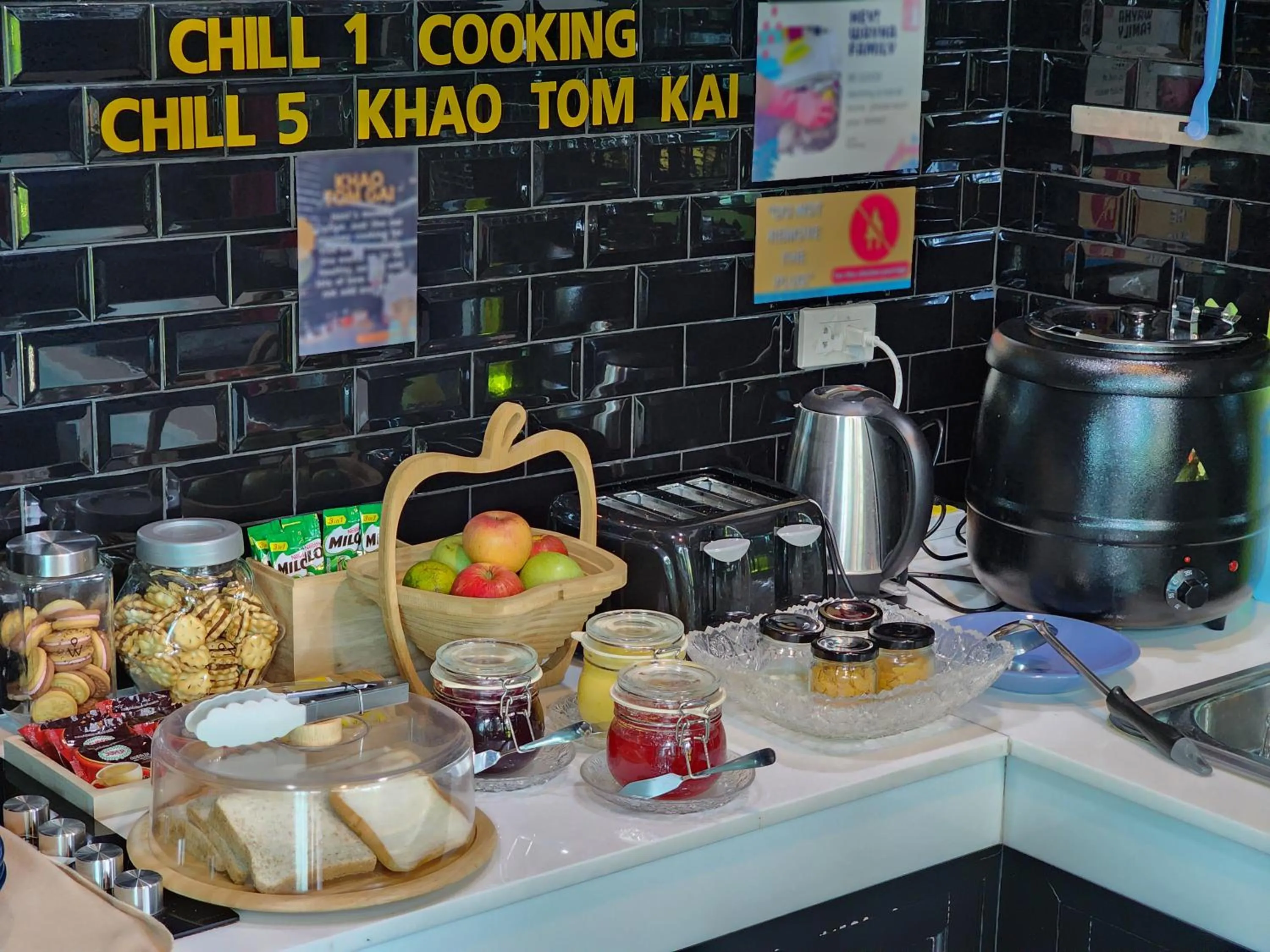 Breakfast in Wayha Hostel Don Mueang Airport