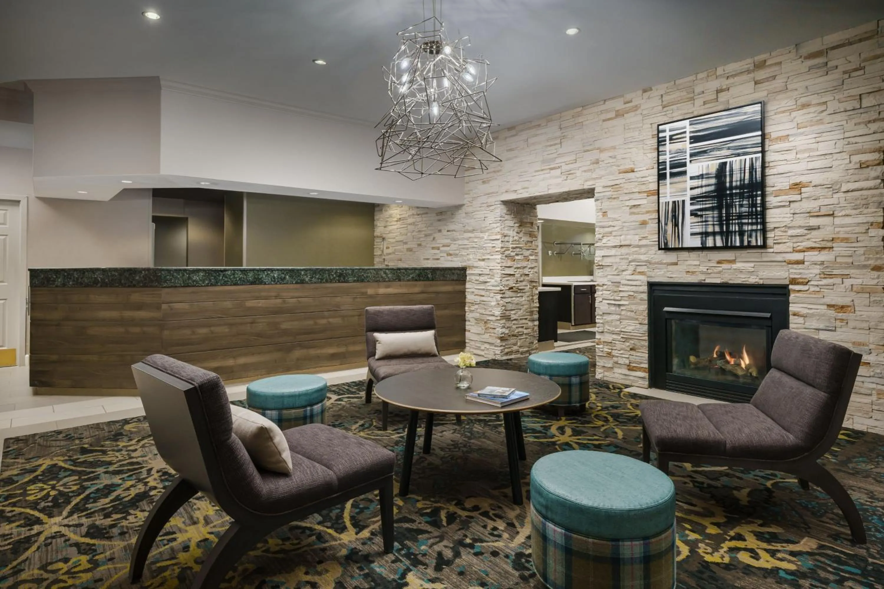 Lobby or reception in Residence Inn Gaithersburg Washingtonian Center