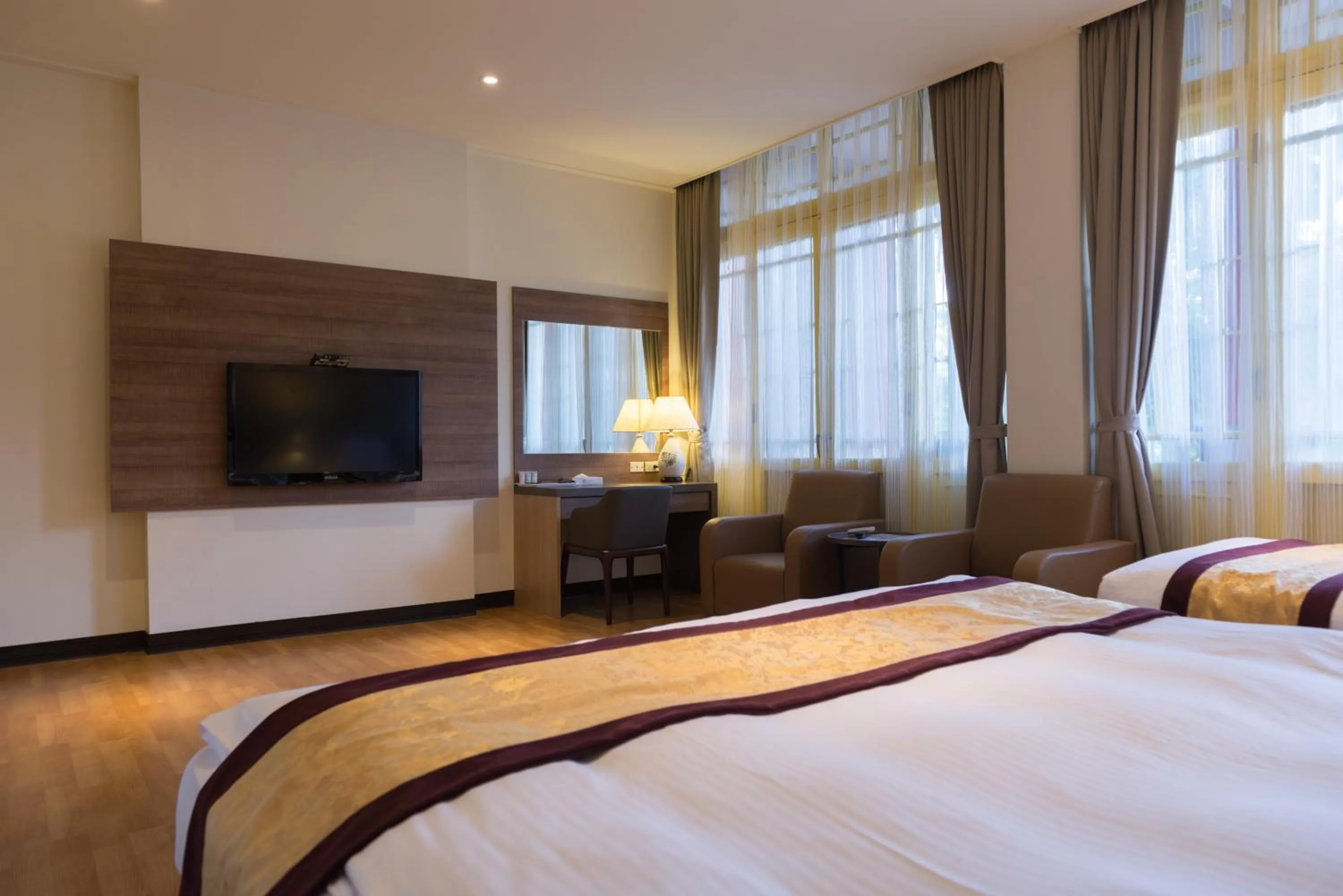 Bed in Lishan Guest House