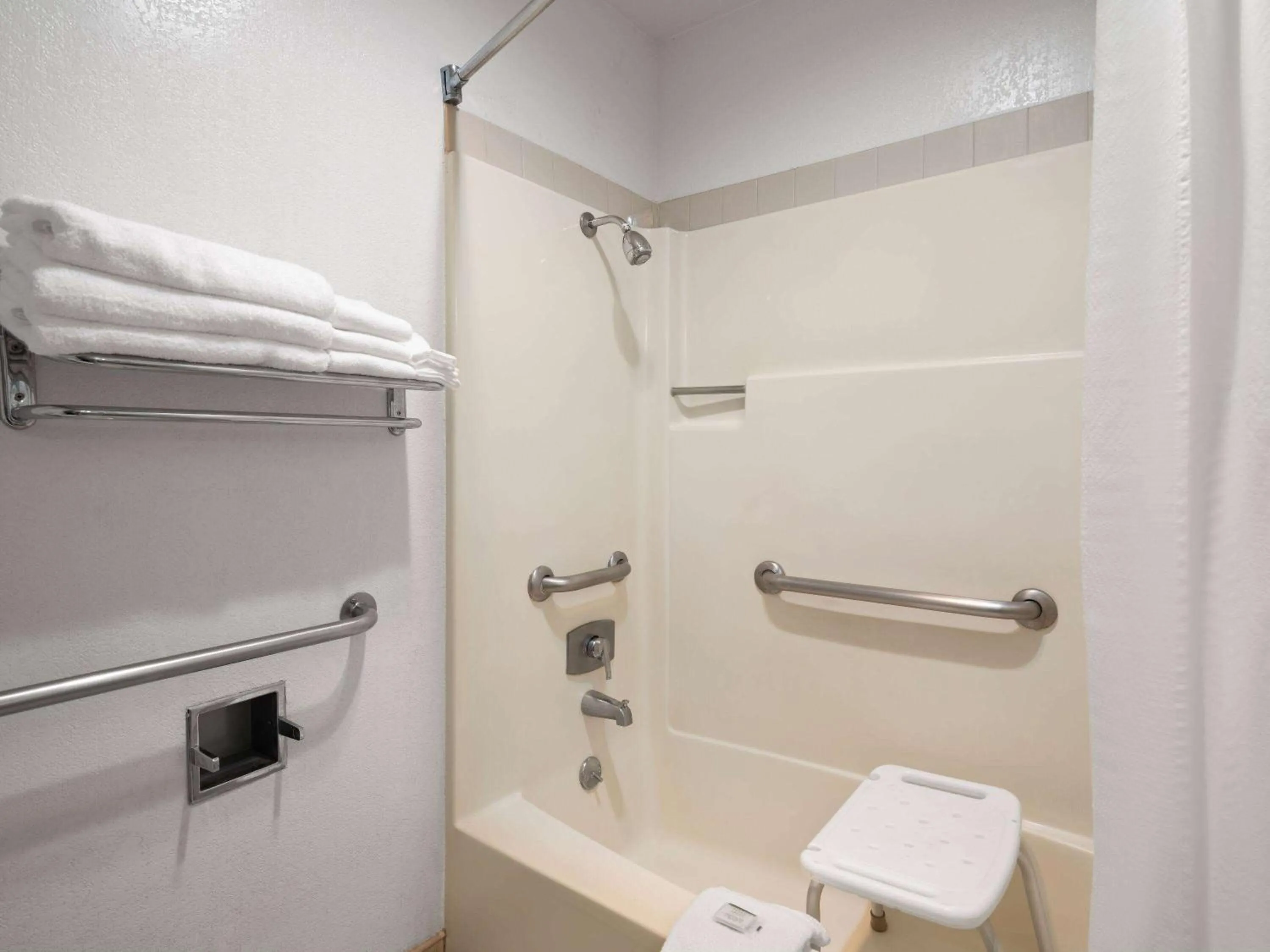 Bathroom in Super 8 by Wyndham Dunnigan