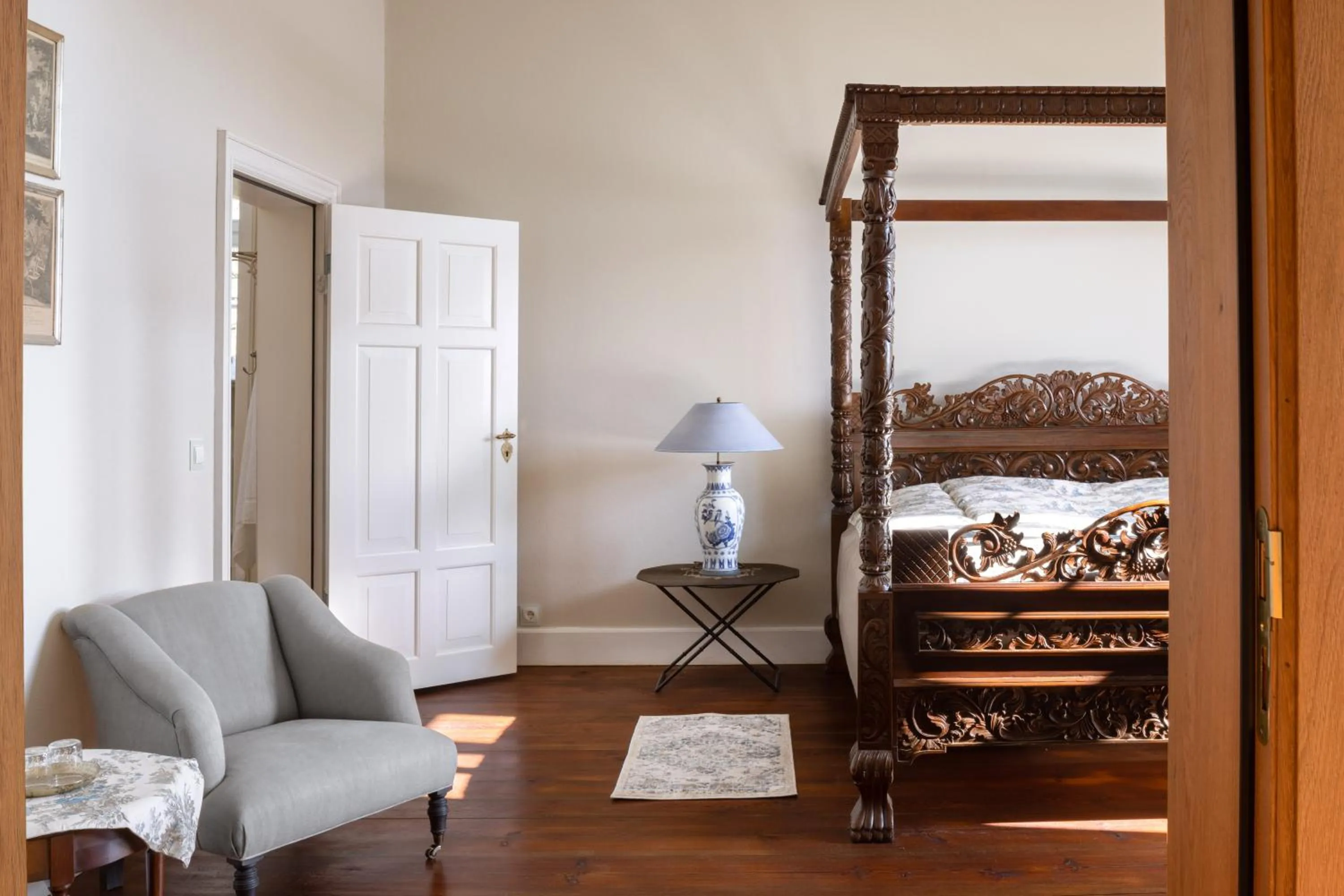 Bedroom, Bed in Jagdschloss Kotelow