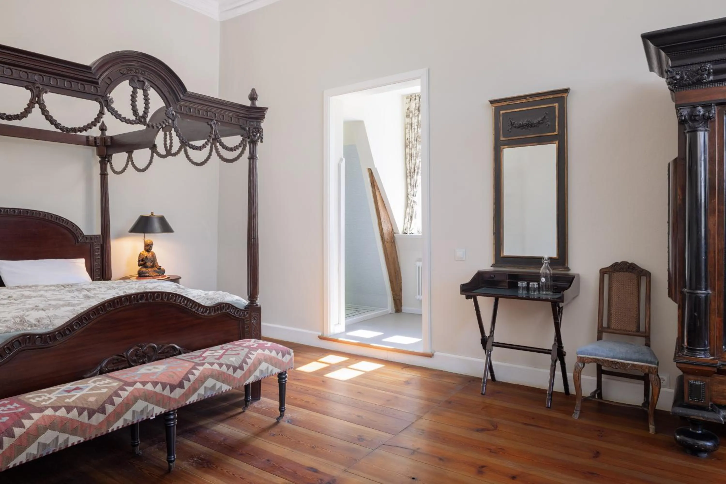 Bedroom, Bed in Jagdschloss Kotelow