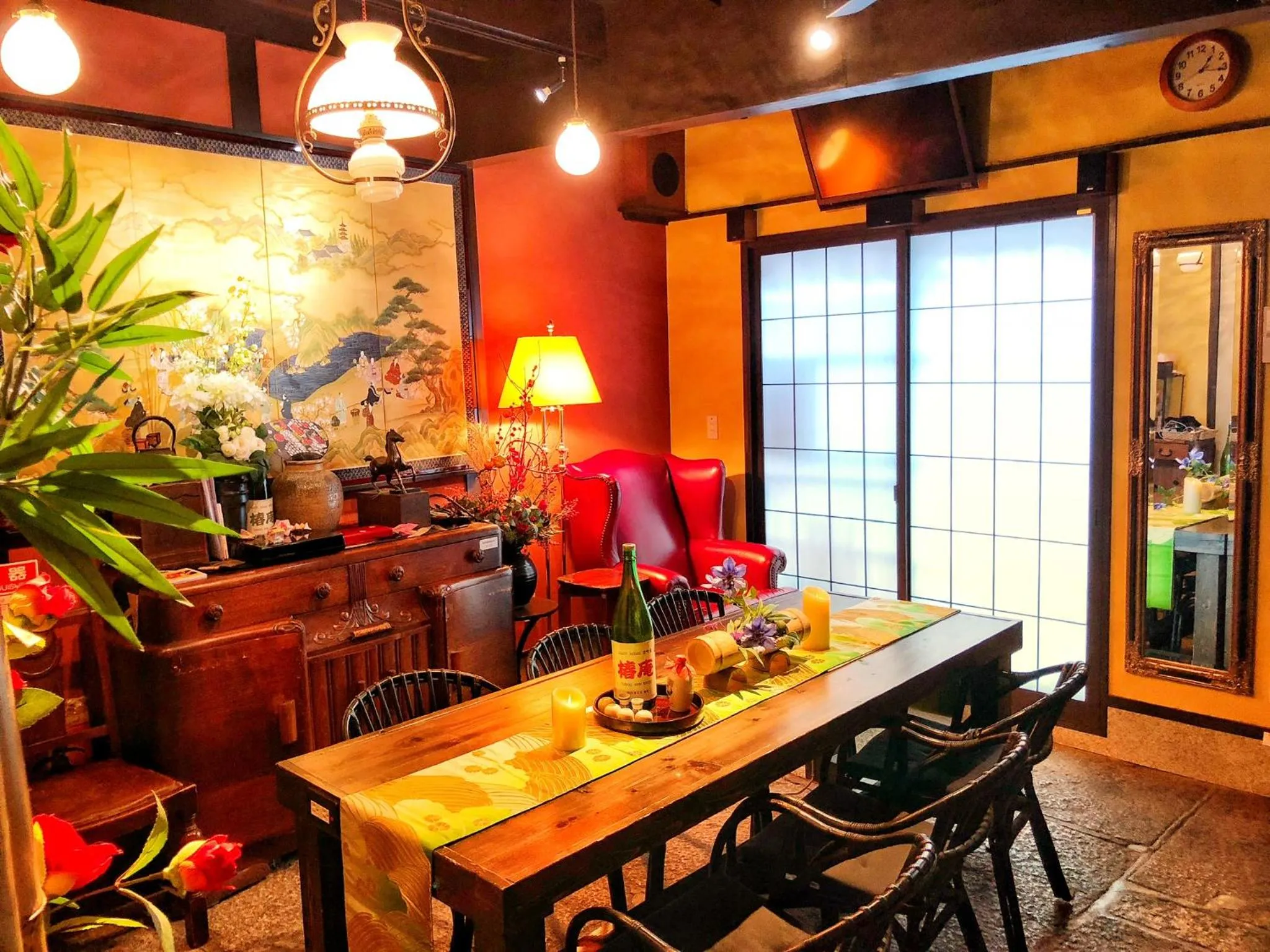 Lounge or bar in 京町家-椿庵Kyomachiya-Tsubakian