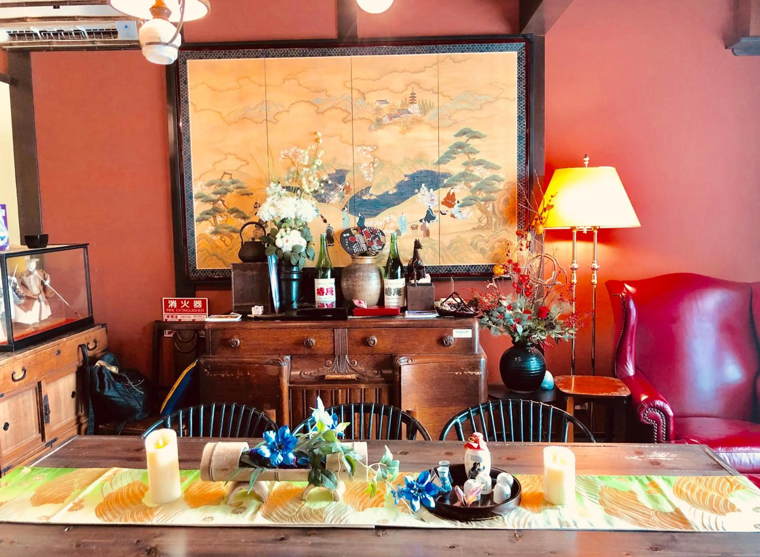 Dining area in 京町家-椿庵Kyomachiya-Tsubakian