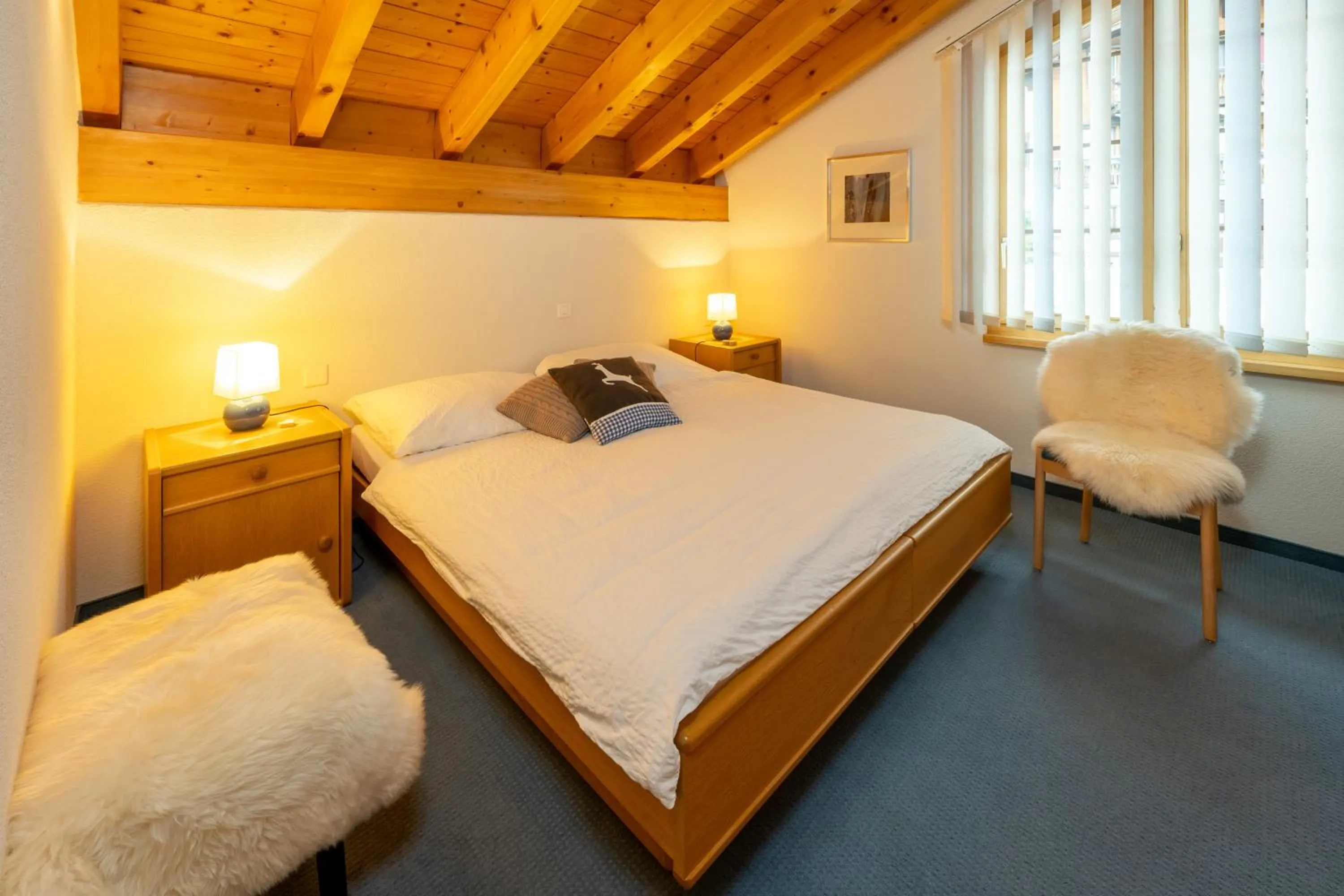 Bed in Hotel Bellwald