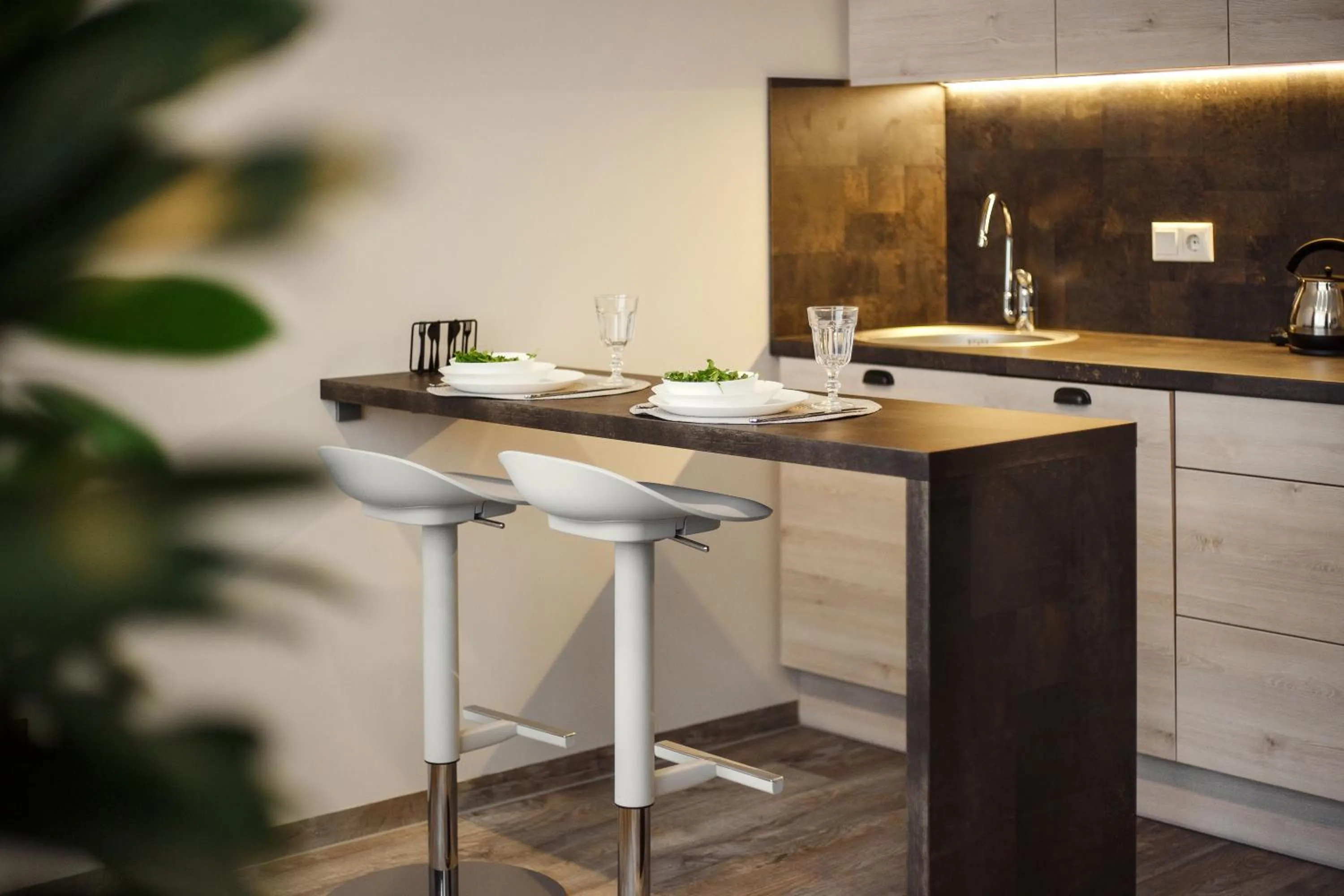 Kitchen or kitchenette in Old Town Trio Apartments