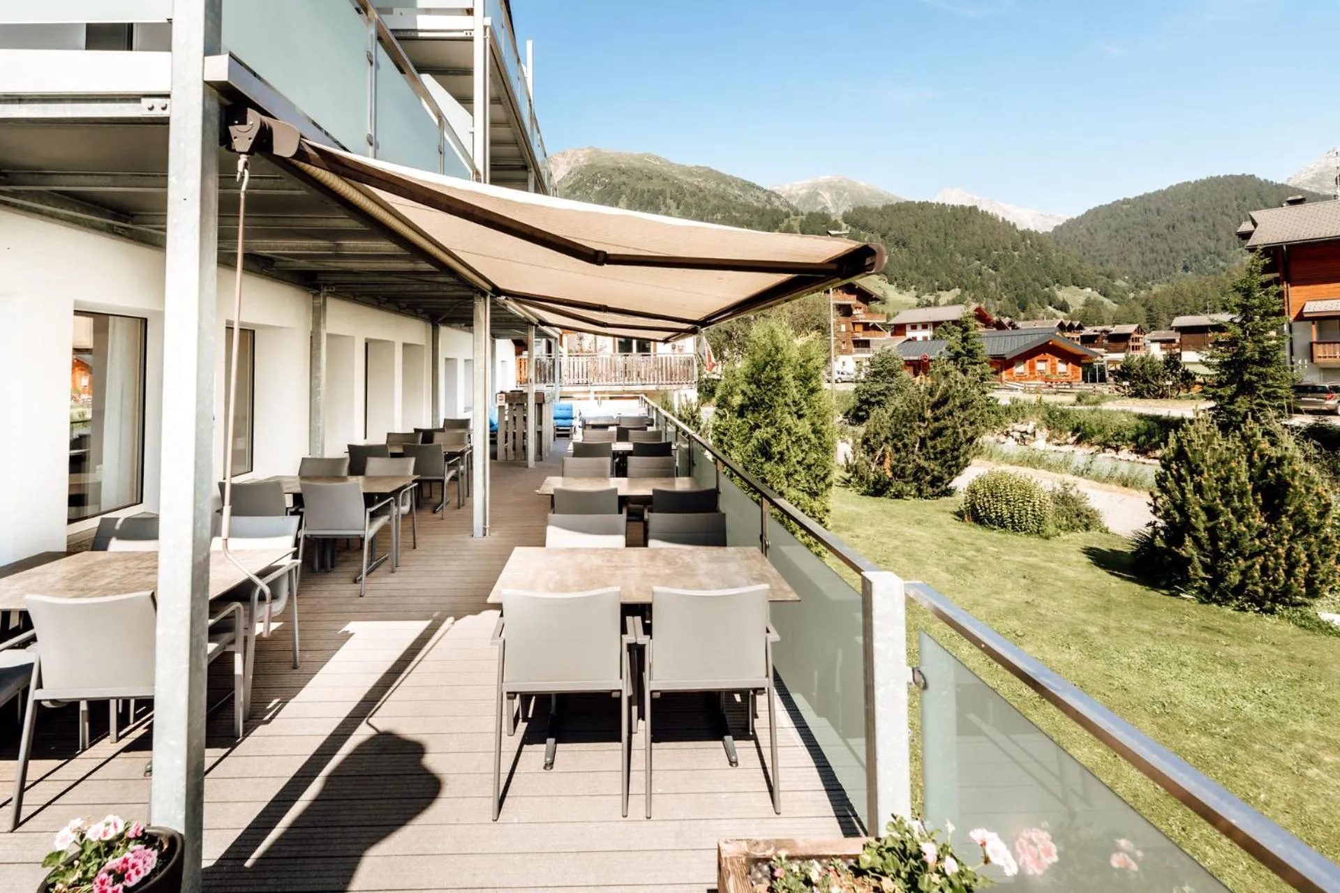 Balcony/Terrace in Hotel Furka