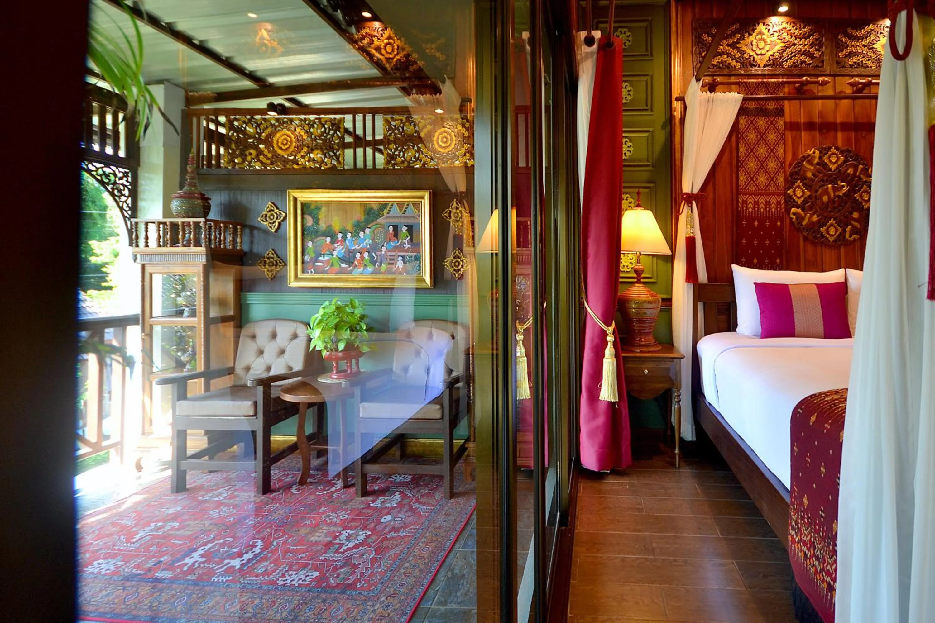 Bed in Thai Thai Sukhothai Resort