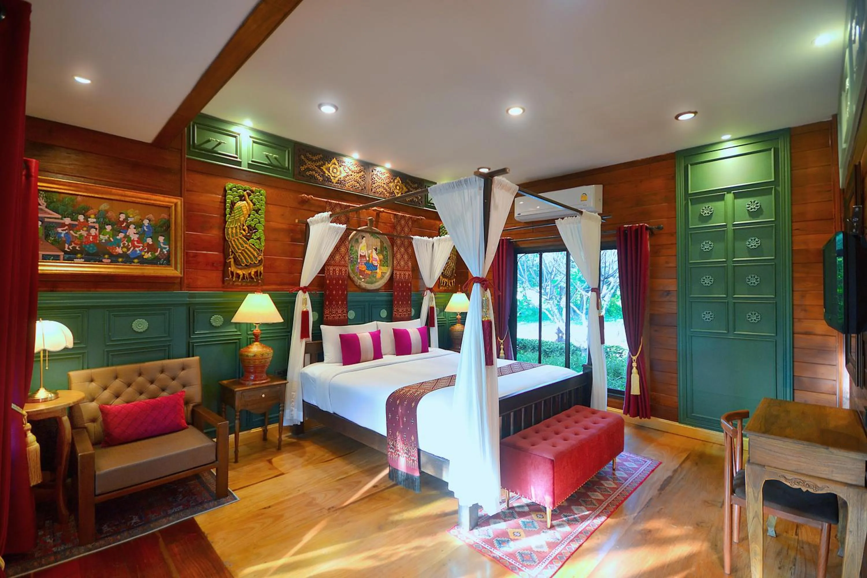 Bed in Thai Thai Sukhothai Resort