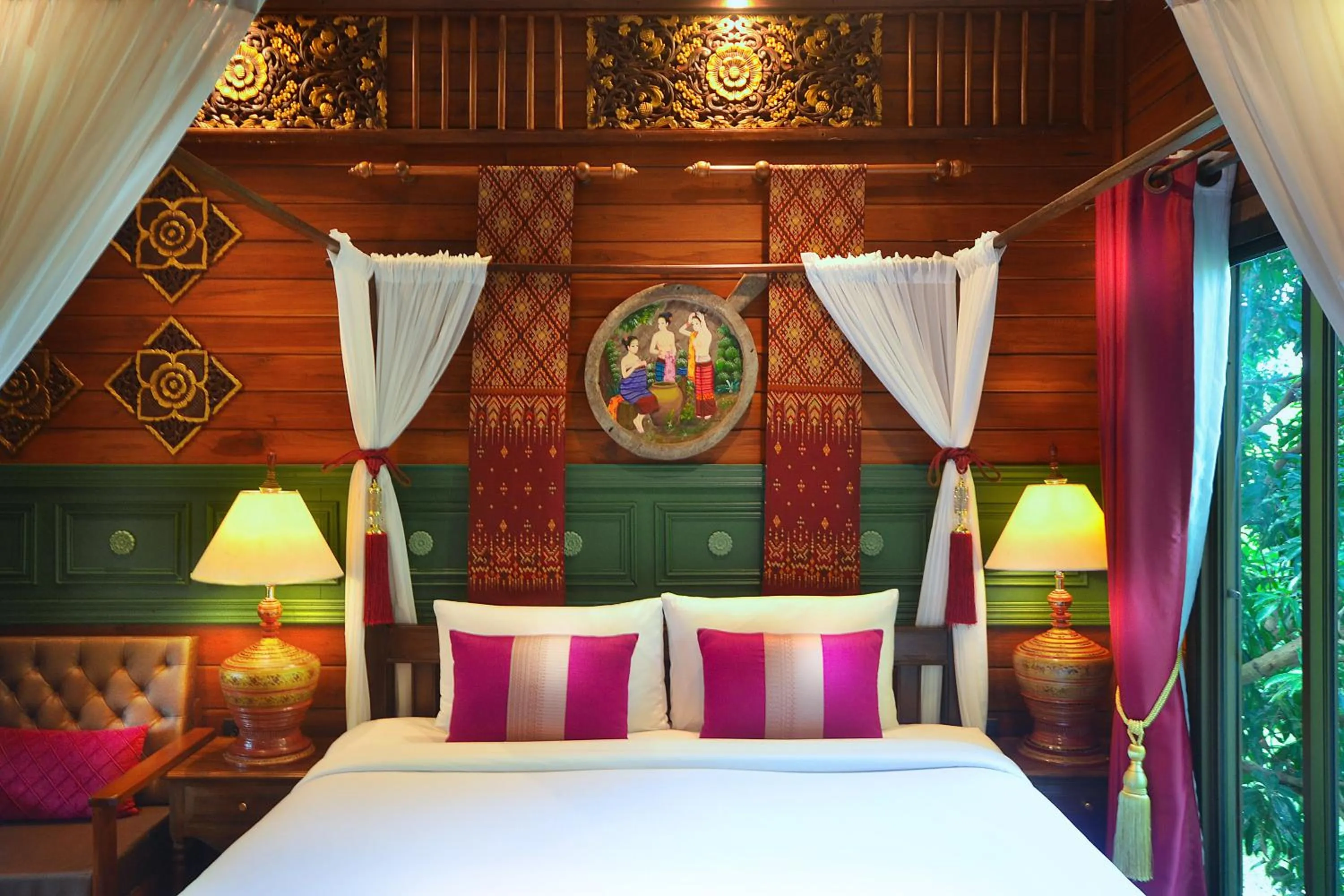 Bed in Thai Thai Sukhothai Resort