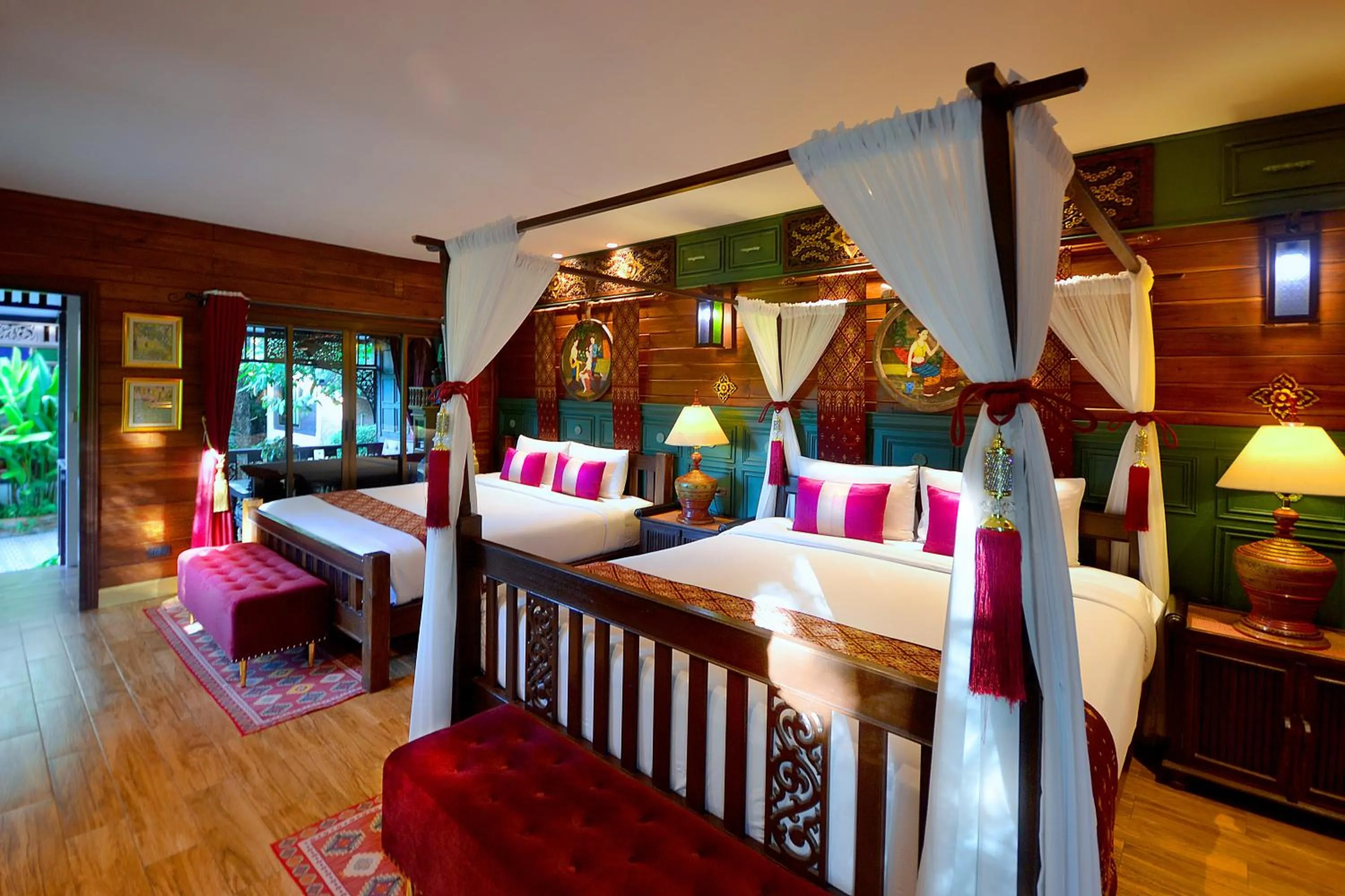 Bed in Thai Thai Sukhothai Resort