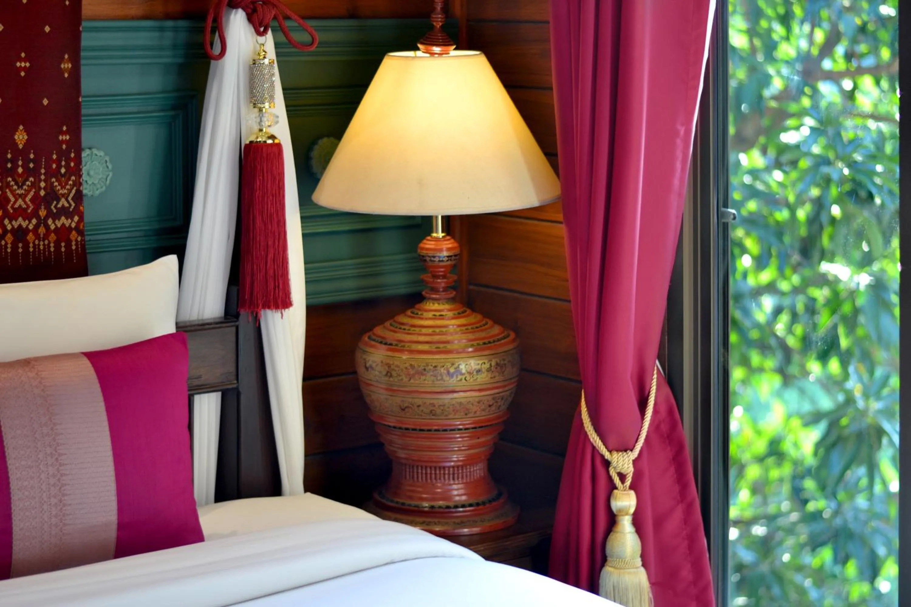 Decorative detail, Bed in Thai Thai Sukhothai Resort