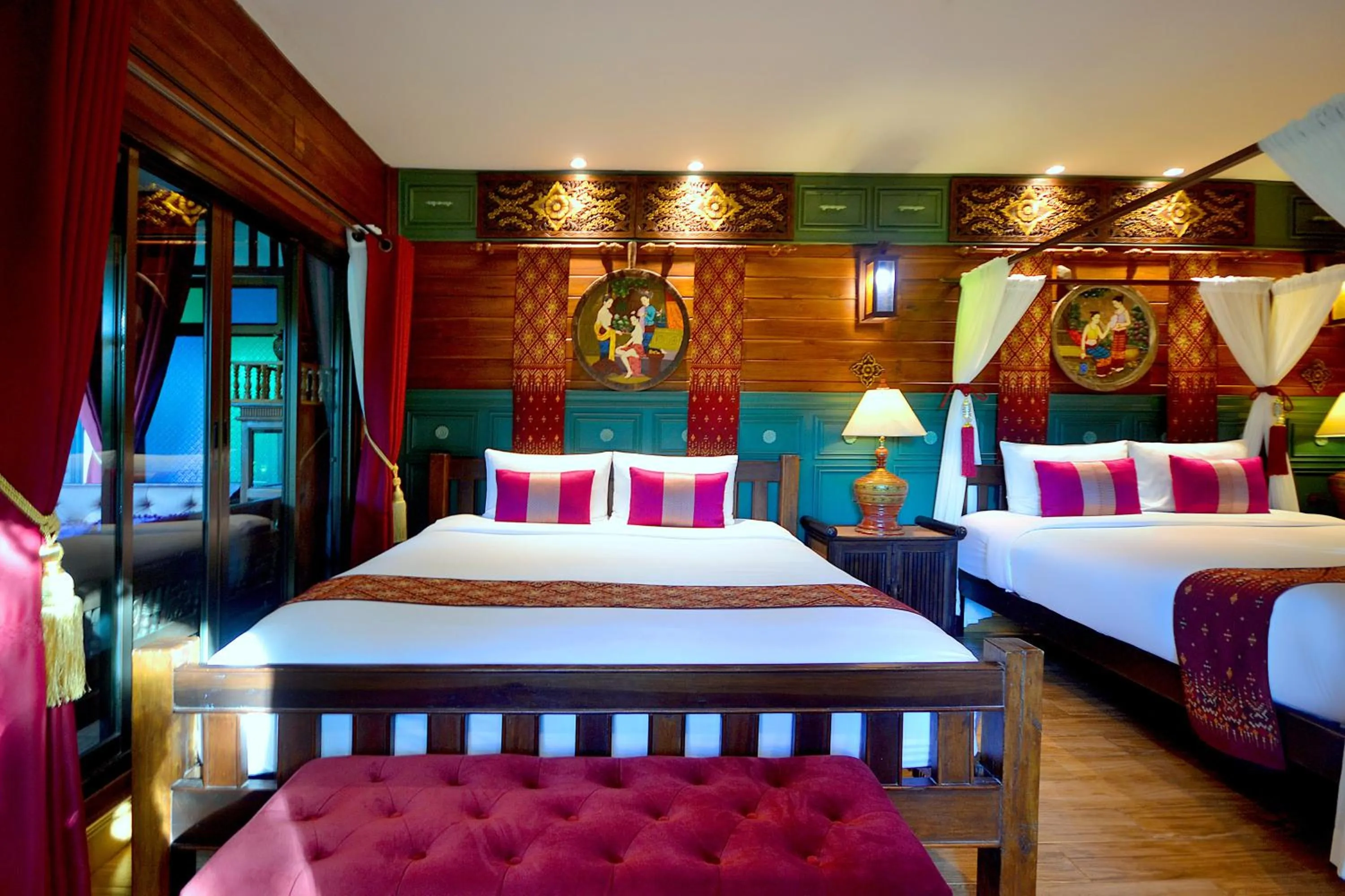 Bed in Thai Thai Sukhothai Resort