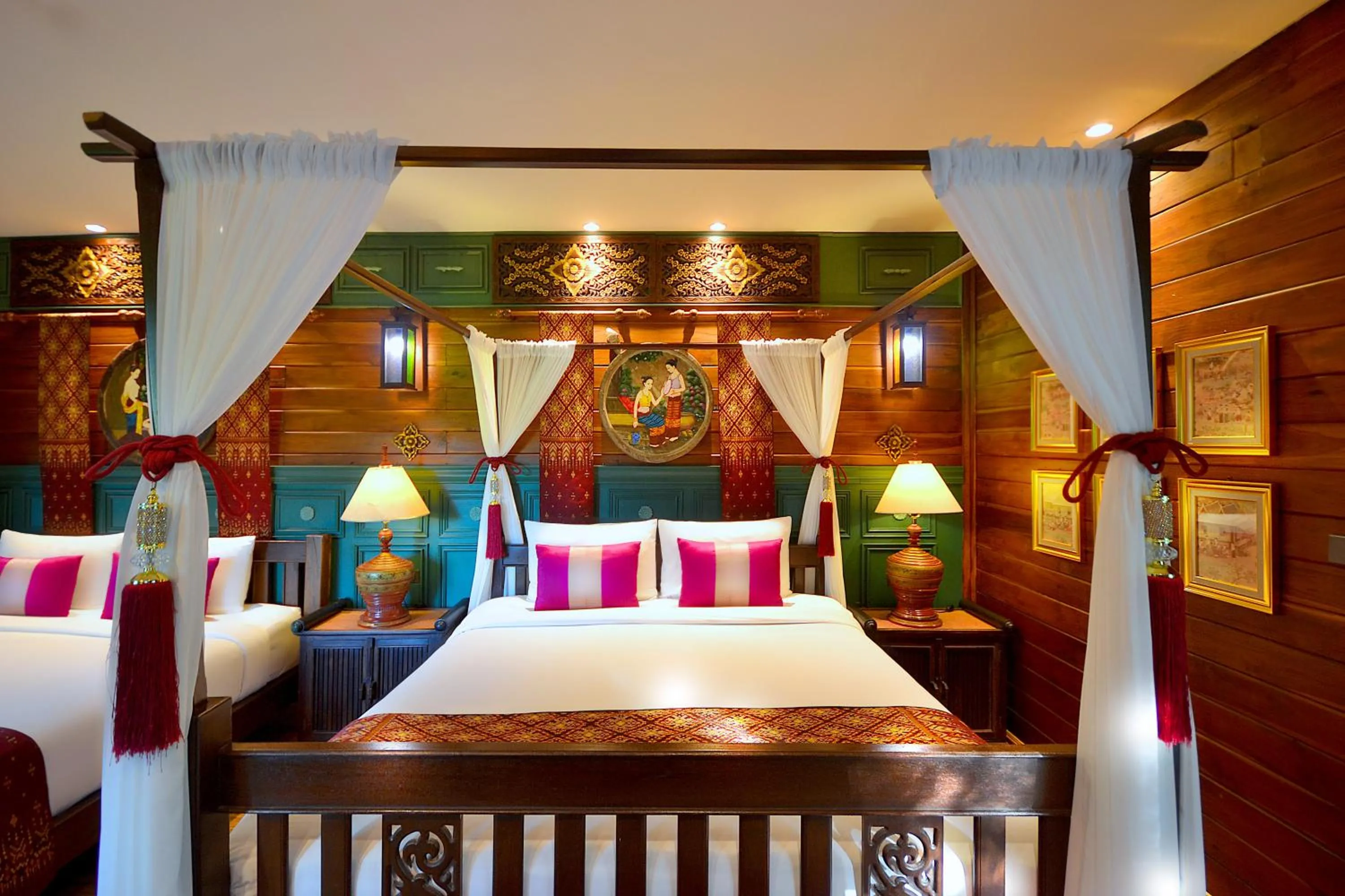 Bed in Thai Thai Sukhothai Resort