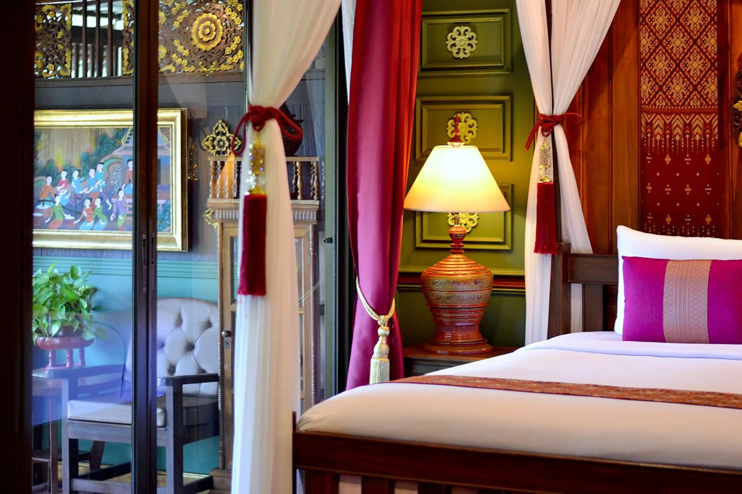 Bed in Thai Thai Sukhothai Resort