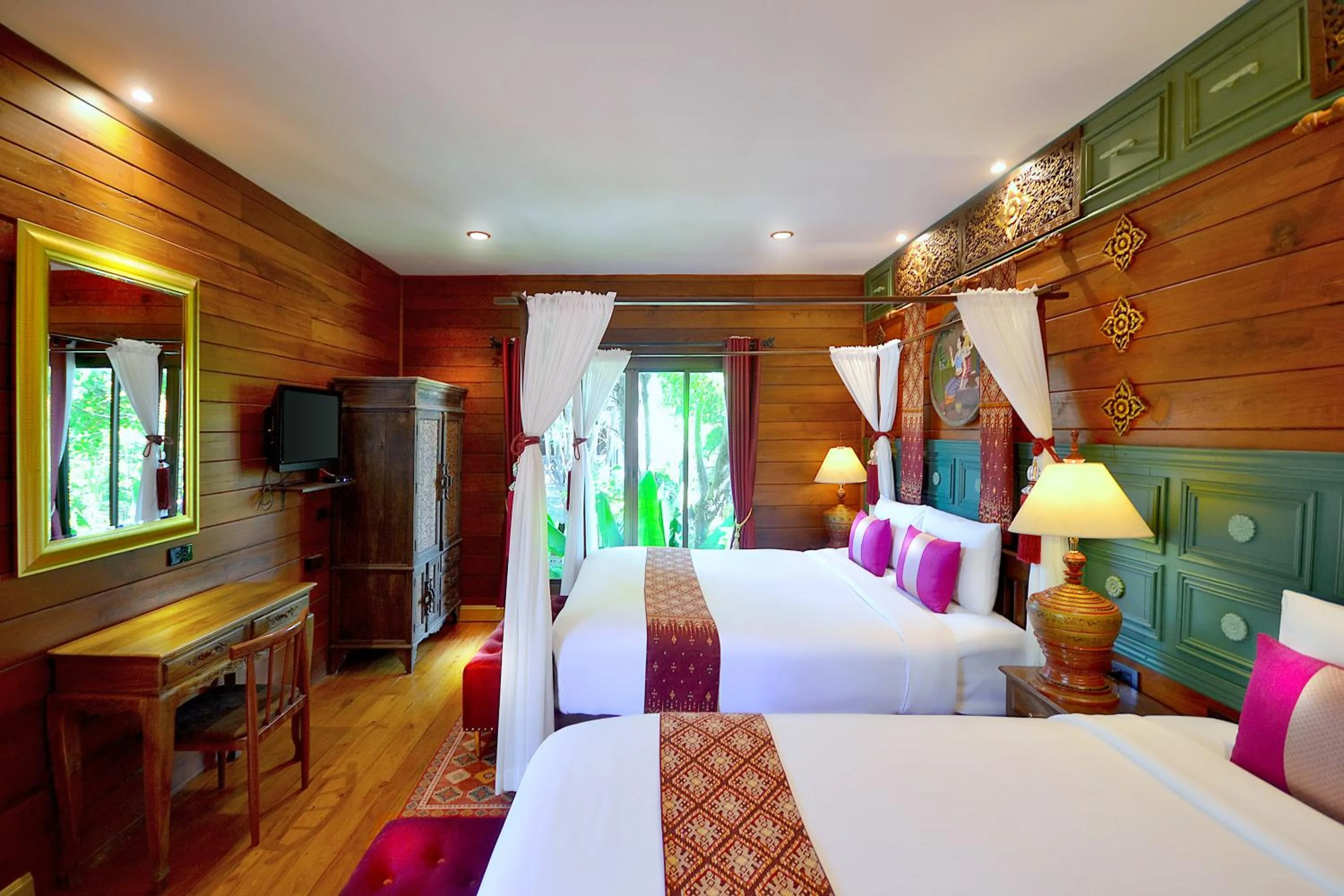 Bed in Thai Thai Sukhothai Resort