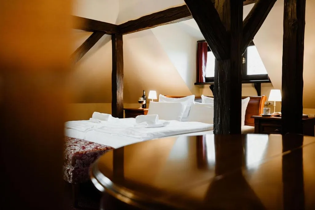 Bed in Schlosshotel Stecklenberg