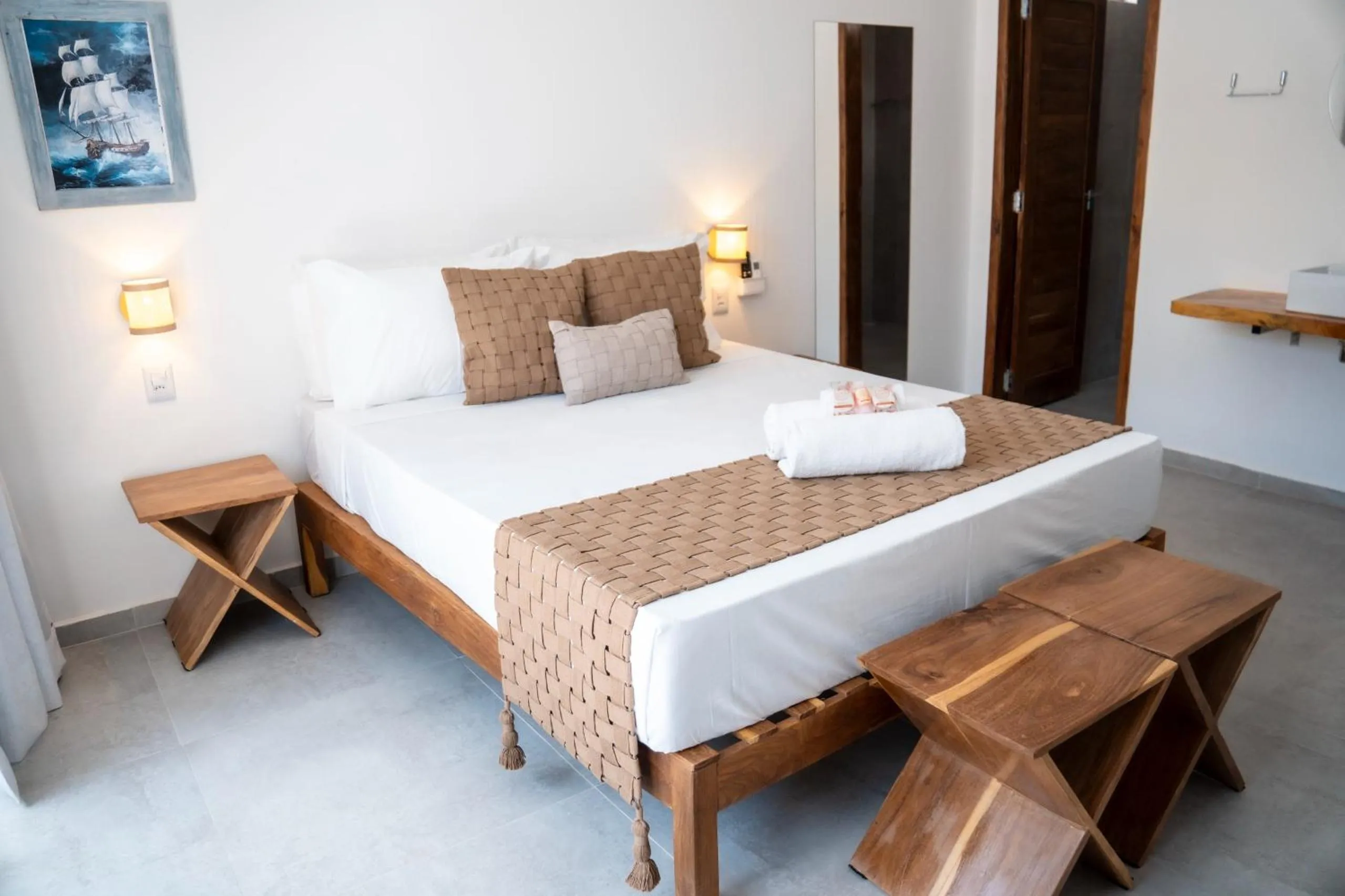 Bed in Pousada Enero