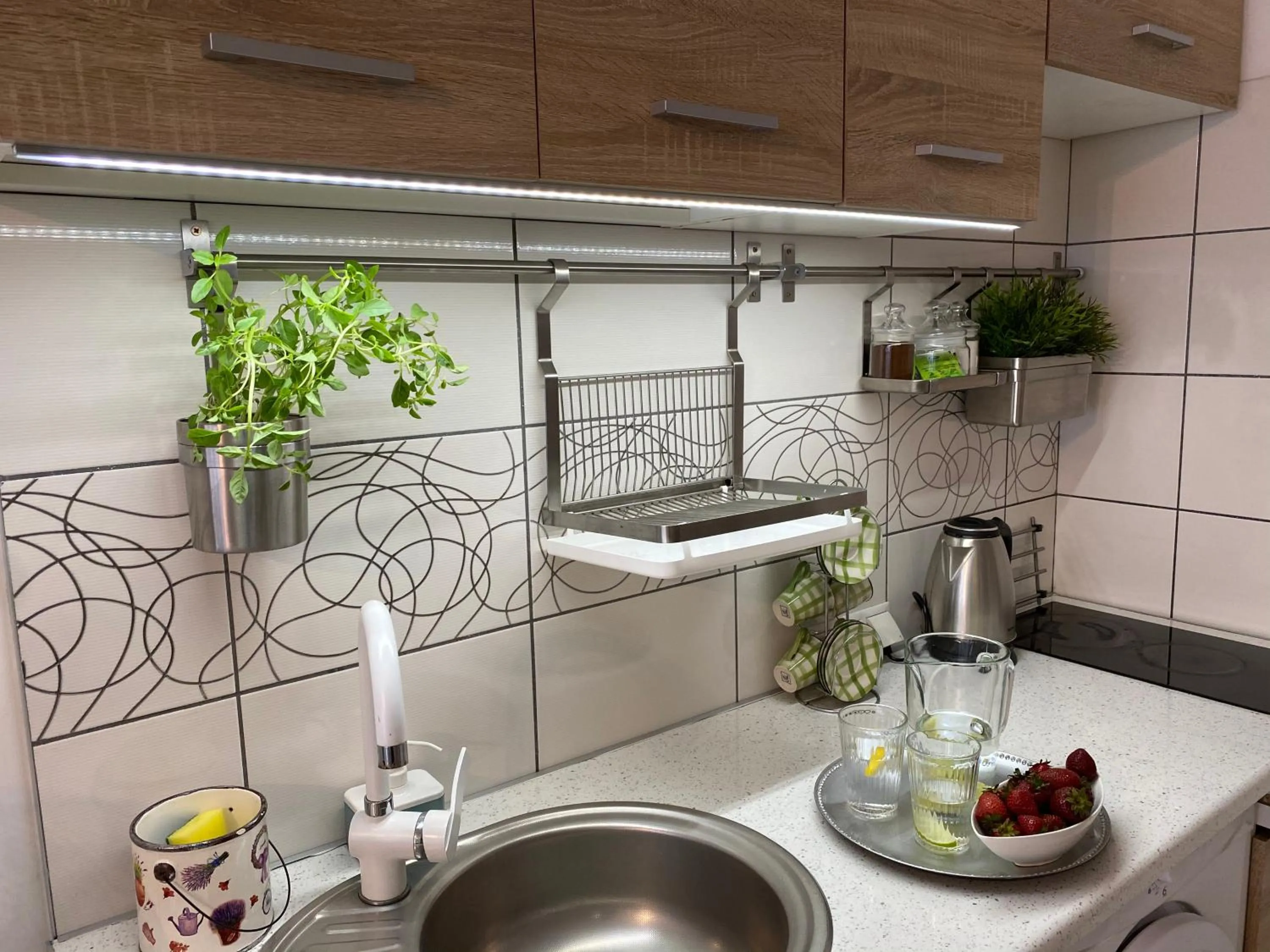 Kitchen or kitchenette in Good Time Apartments Warsaw City Center