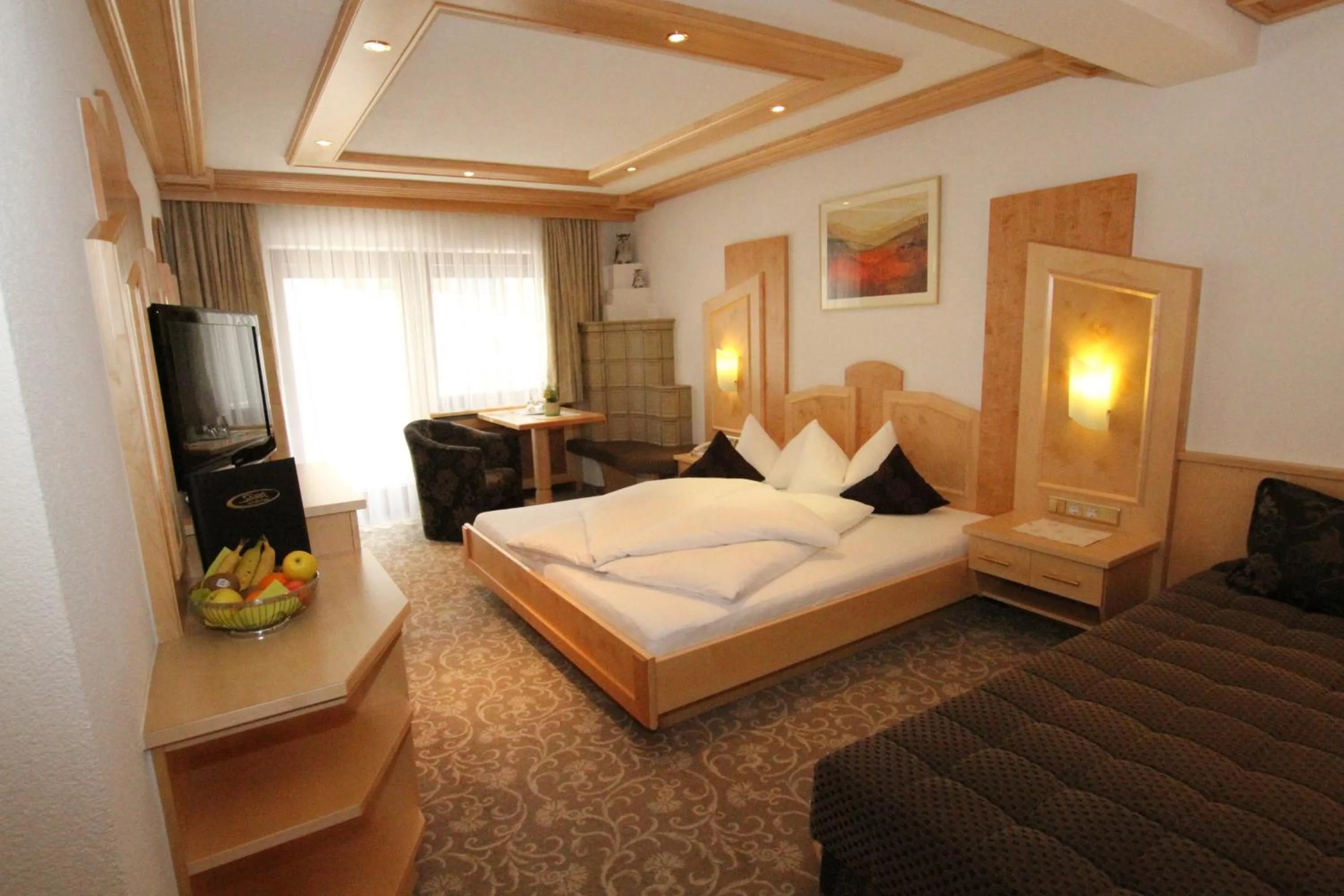 Lounge or bar, Bed in Alphotel Garni Salner