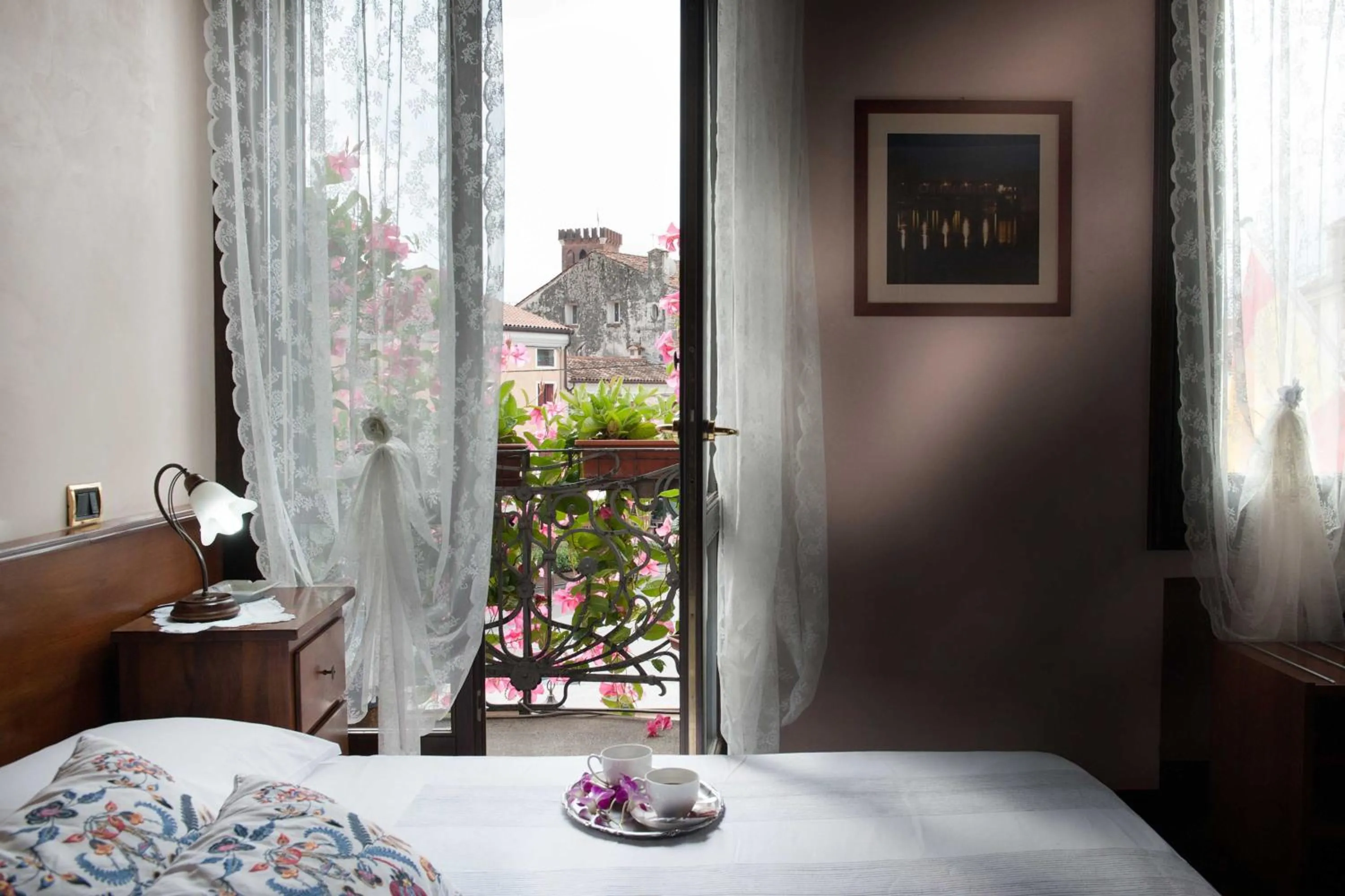 Balcony/Terrace, Bed in Hotel Al Castello