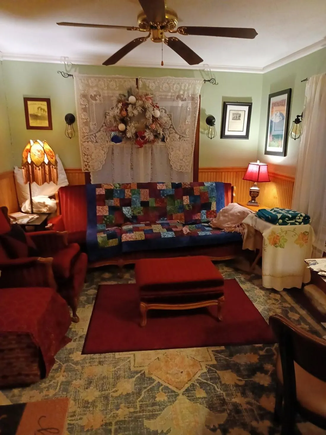 Seating area in Billie's Backpackers Hostel