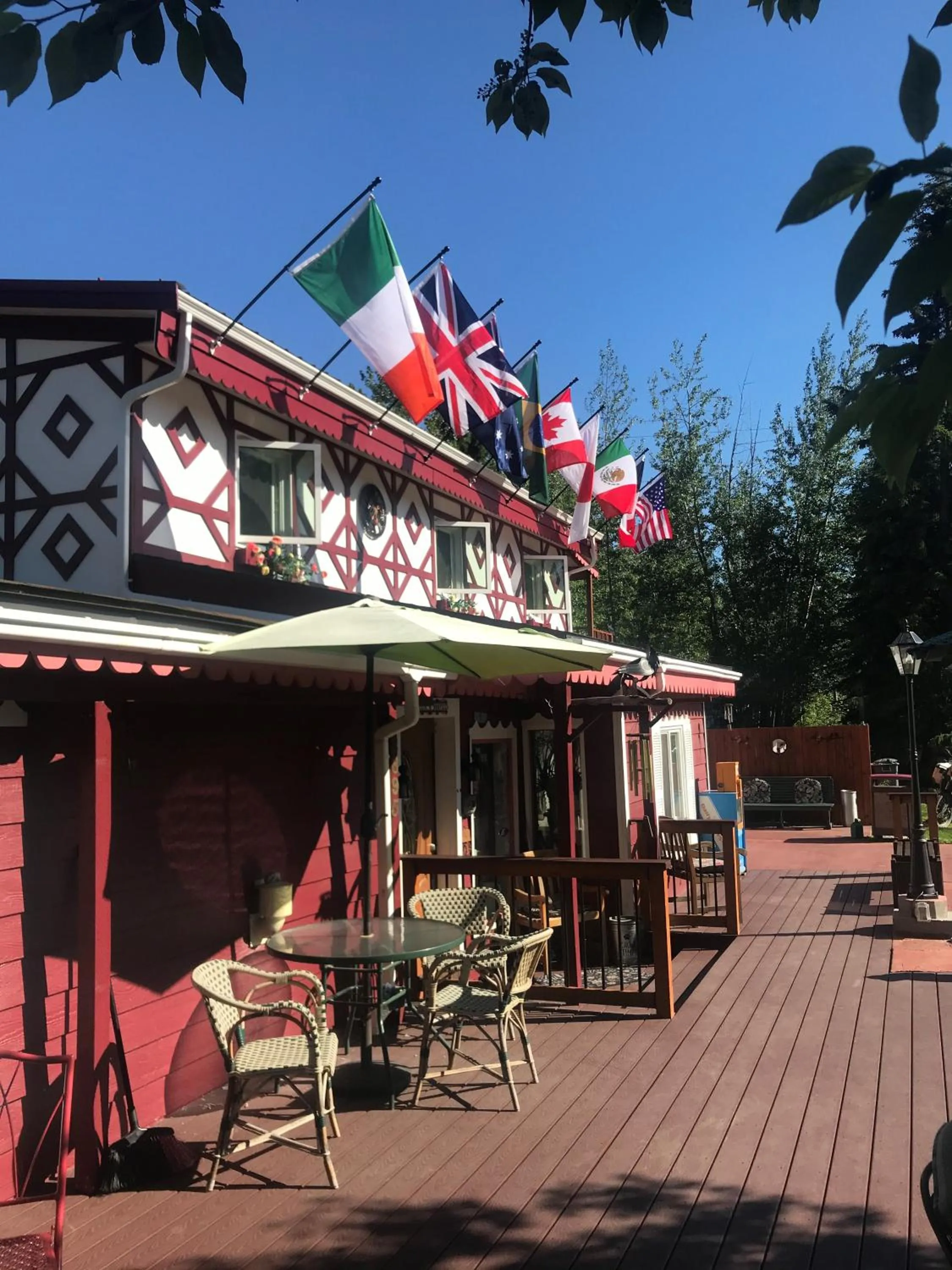 Patio in Billie's Backpackers Hostel