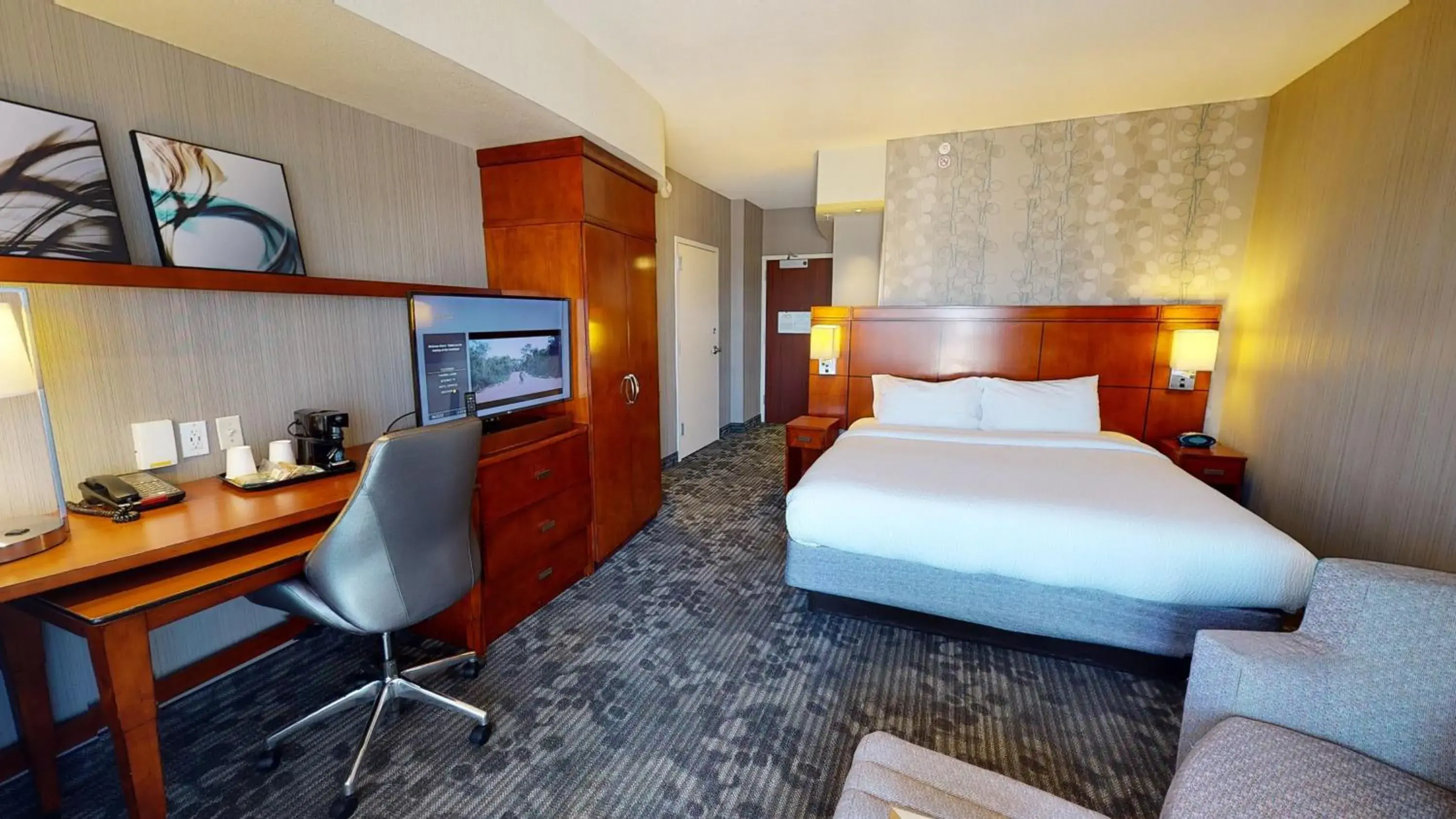 King Studio with Sofa Bed and Adapted Tub - Mobility and Hearing Accessible in Courtyard by Marriott Dallas Allen at Allen Event Center King Studio with Sofa Bed and Adapted Tub - Mobility and Hearing Accessible in Courtyard by Marriott Dallas Allen at Allen Event Center