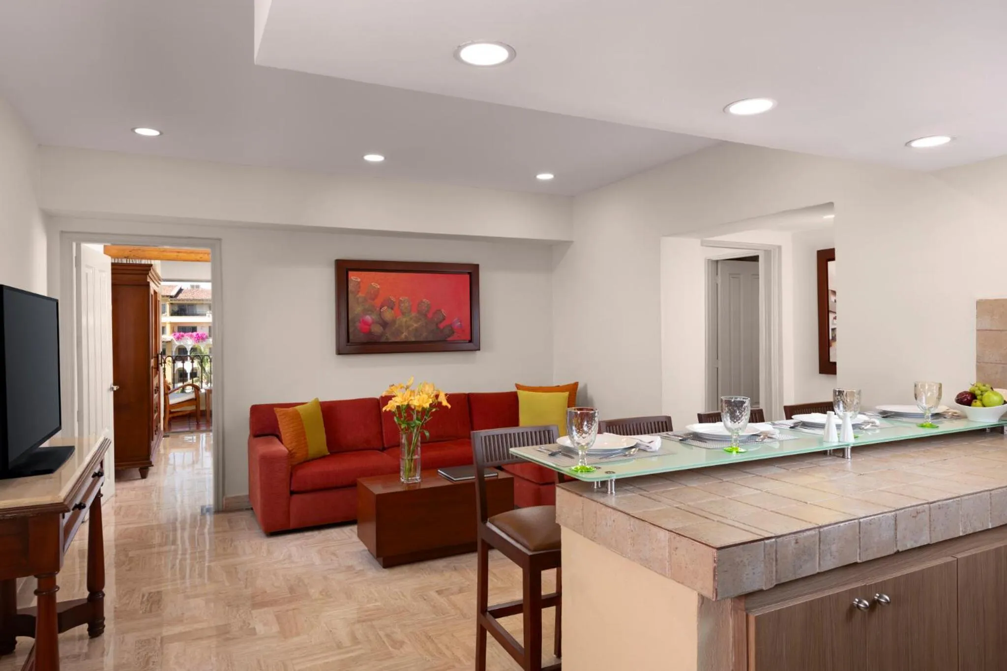 Living room in Velas Vallarta Suite Resort All-Inclusive