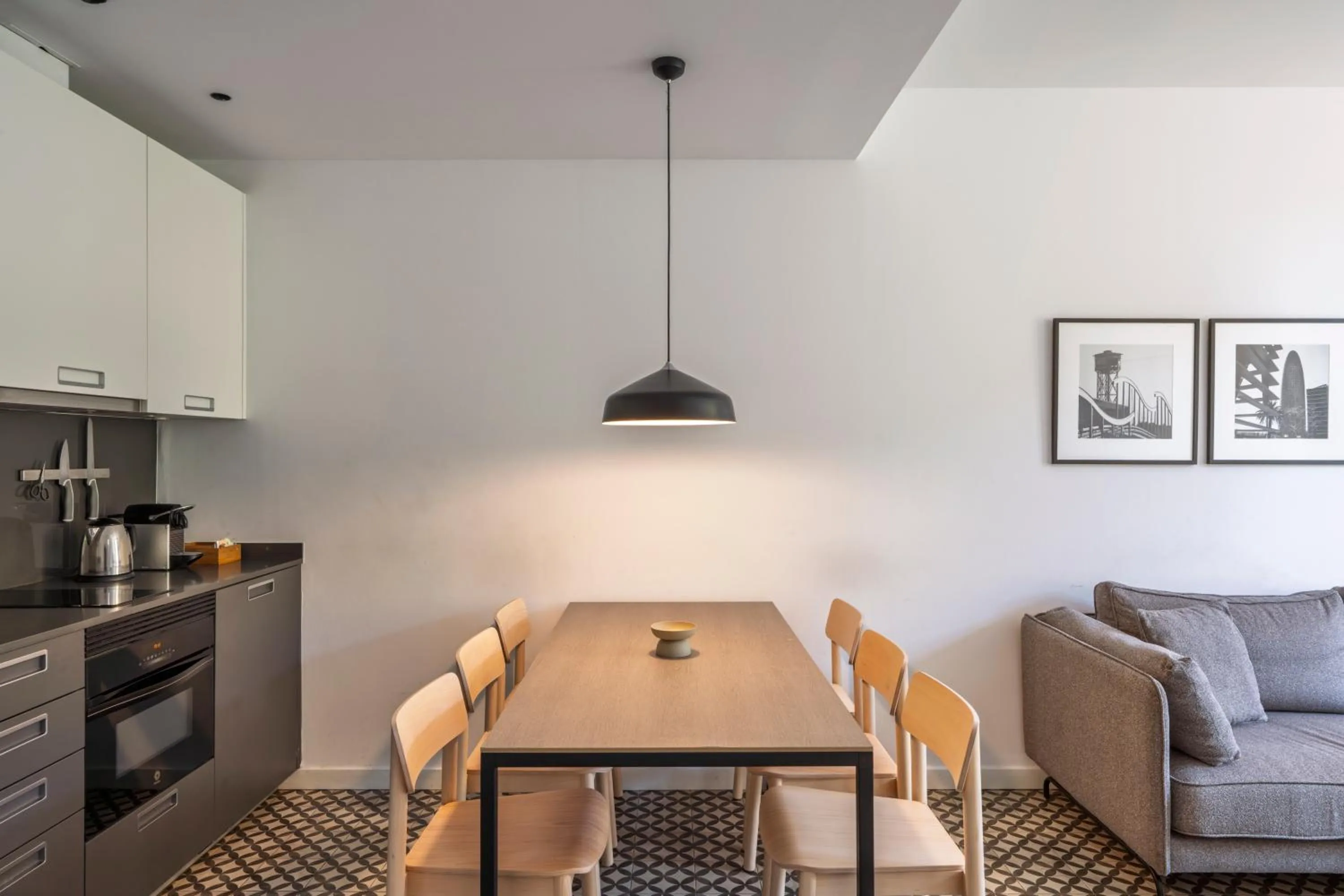 Kitchen or kitchenette in Aspasios Poble Nou Apartments