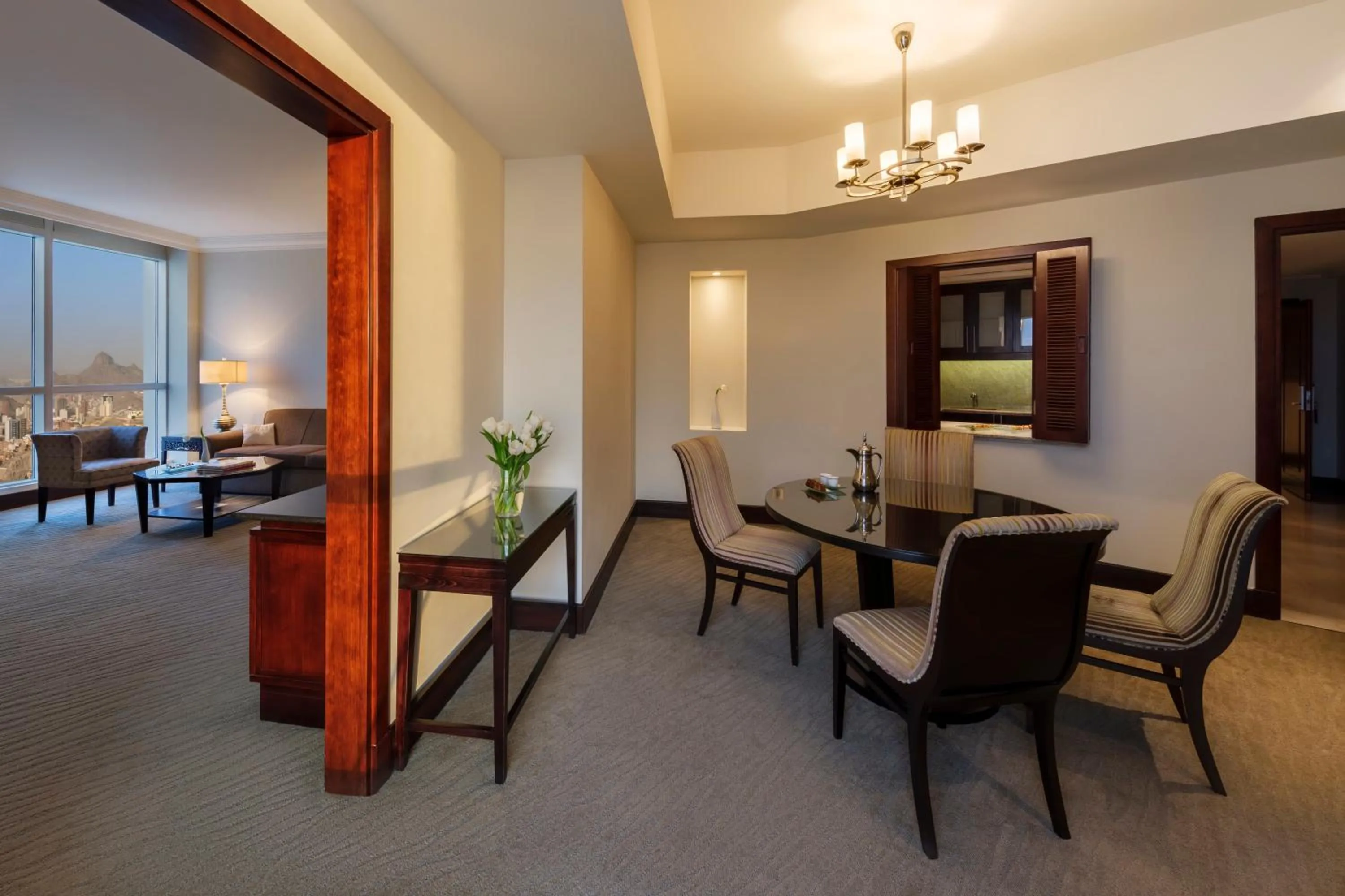 Living room in Makkah Clock Royal Tower, A Fairmont Hotel