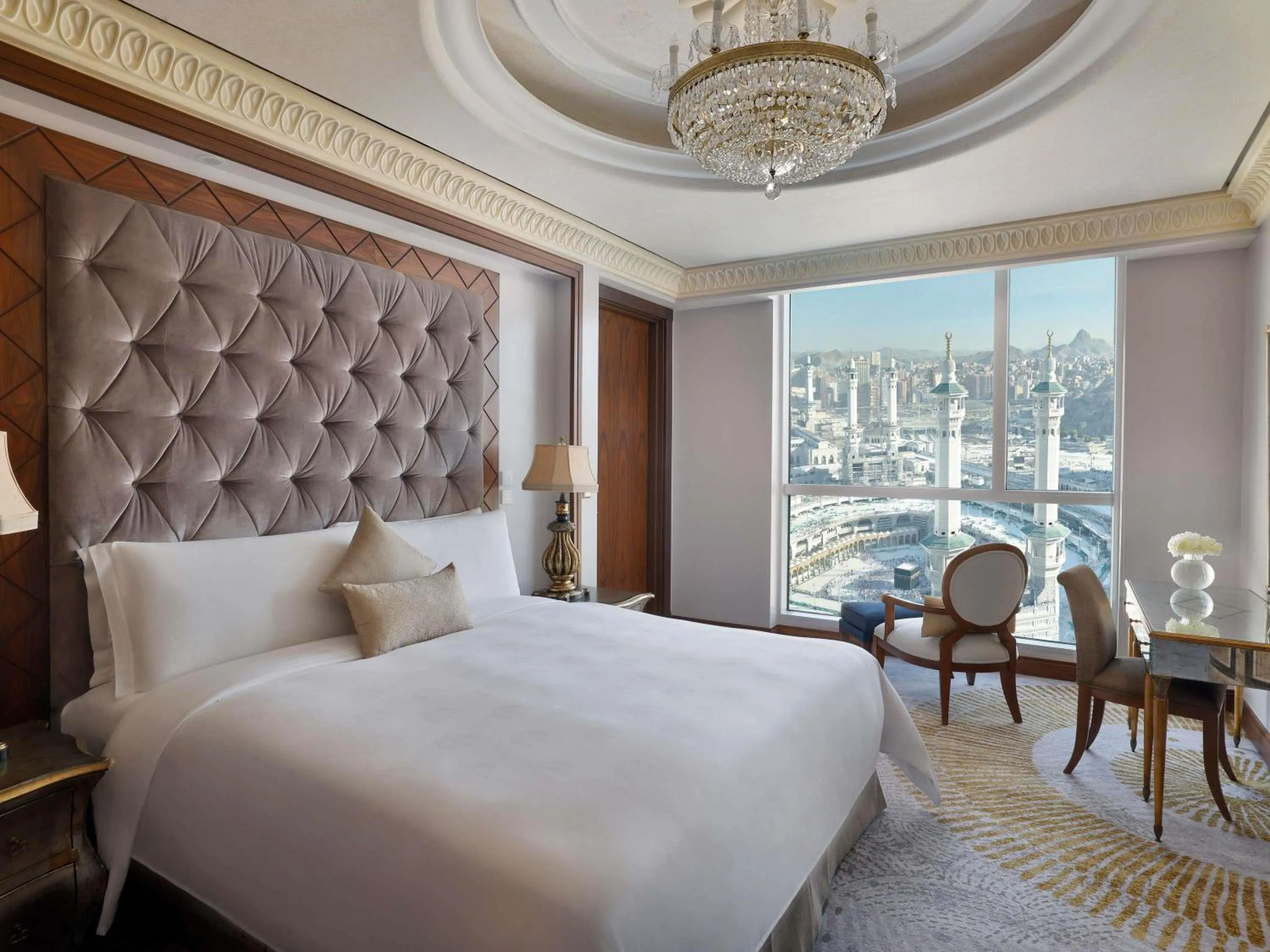 Bedroom, Bed in Raffles Makkah Palace