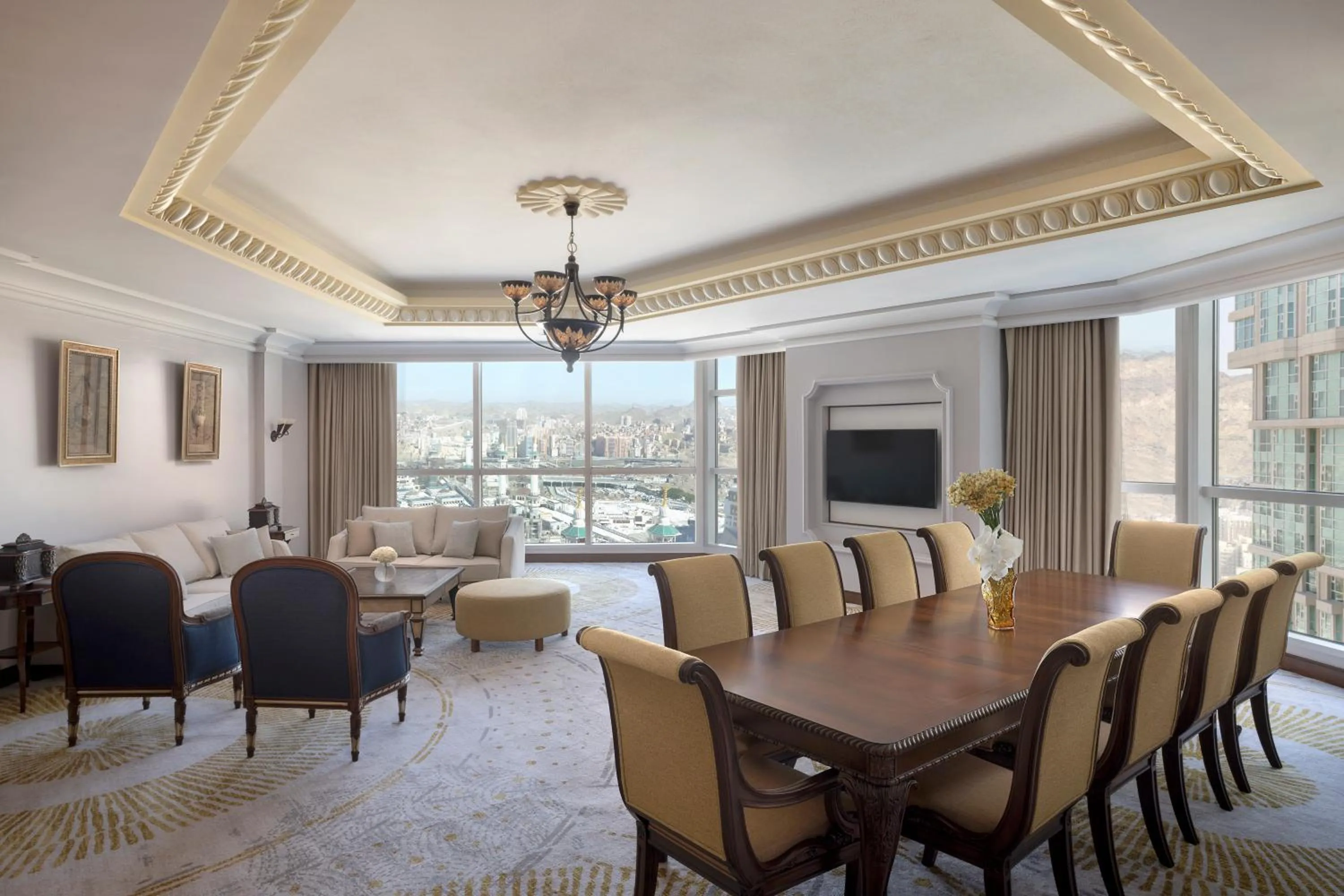 Seating area in Raffles Makkah Palace