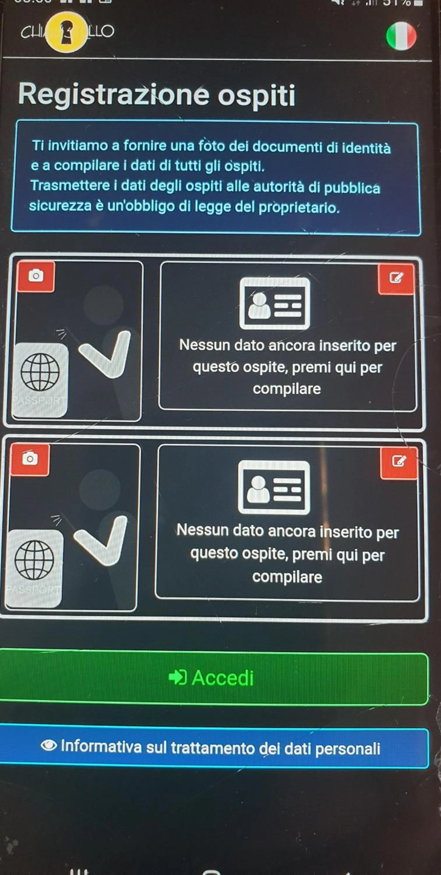 Logo/Certificate/Sign in La Locanda dell'Angelo