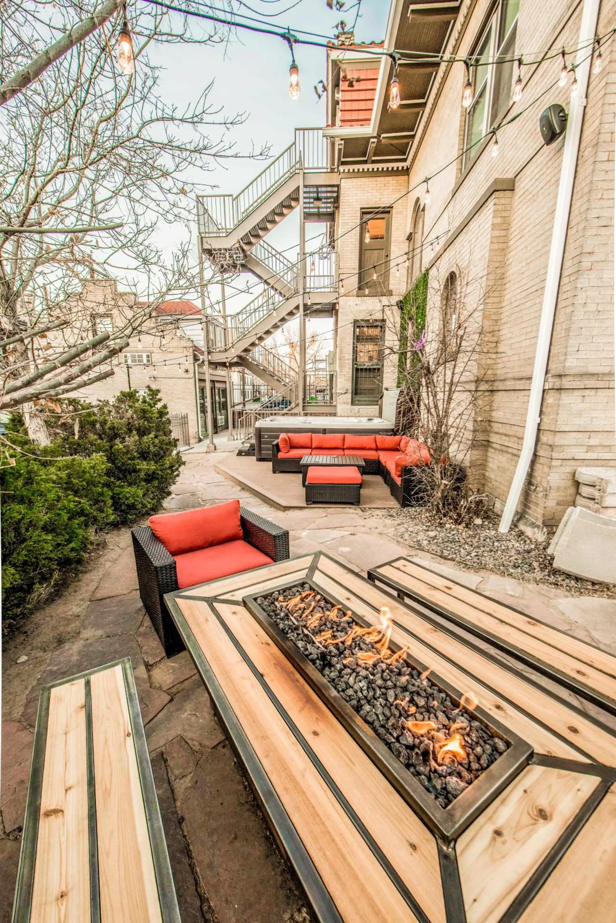 Patio in Ember Hostel