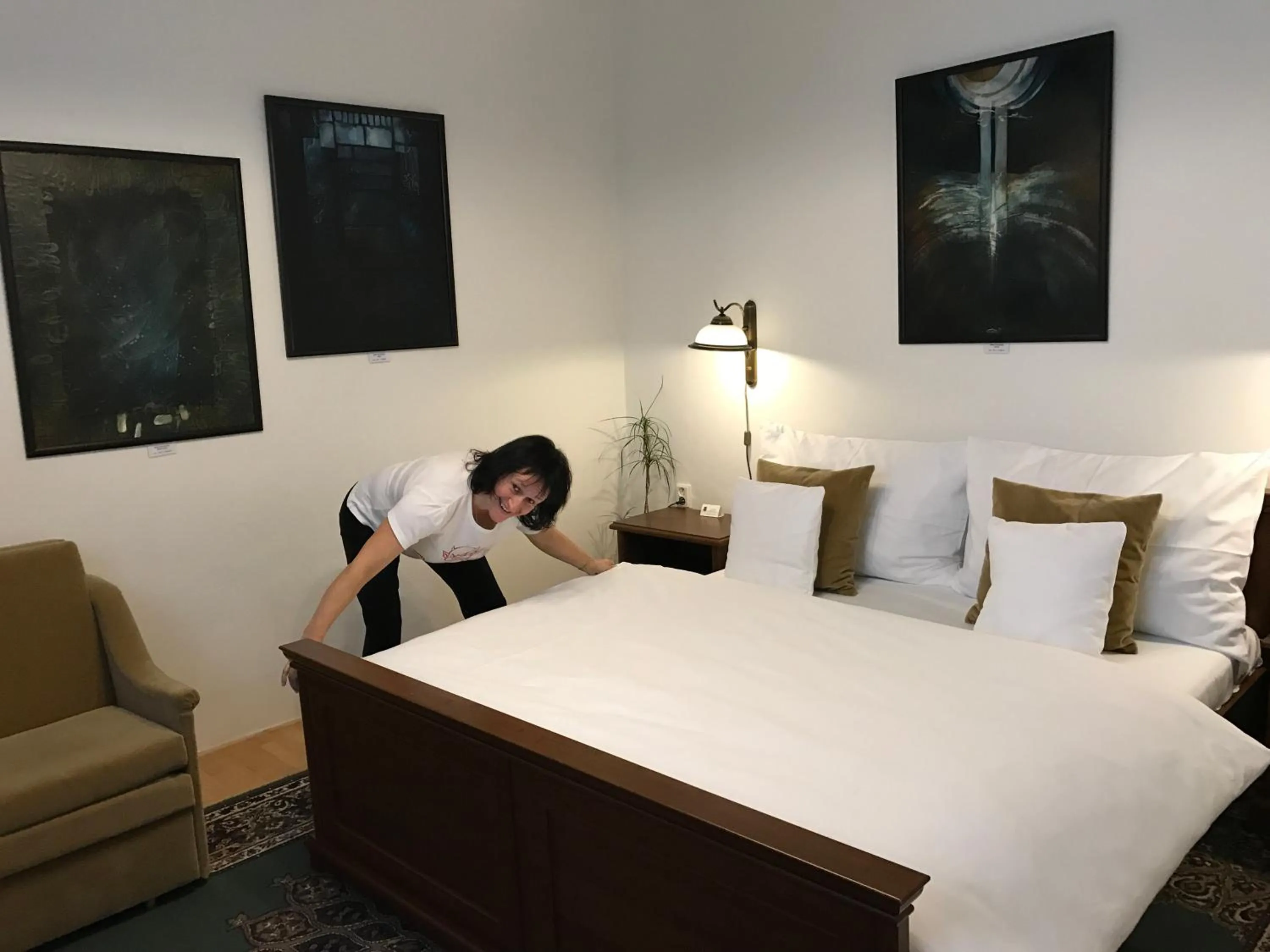 Bed in Antik Hotel Sofia