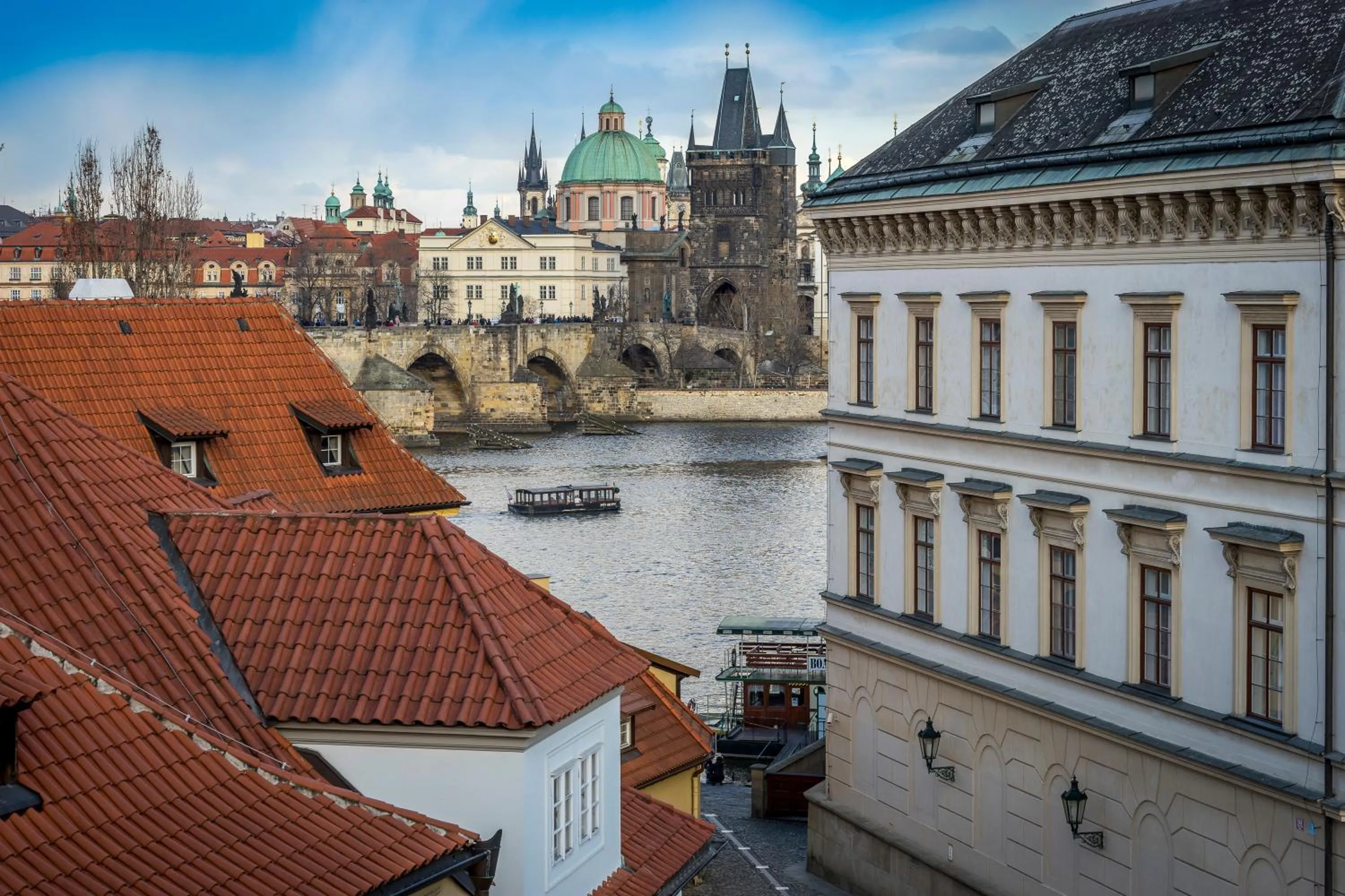 River view in Pytloun Kampa Garden Hotel Prague
