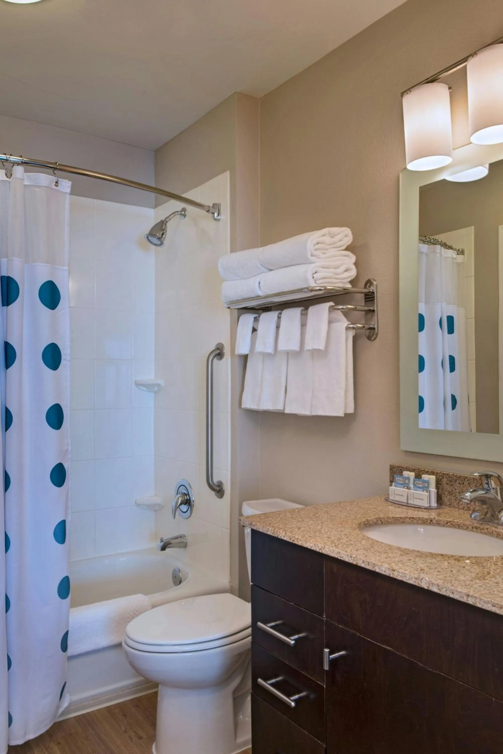 Bathroom in TownePlace Suites Fayetteville Cross Creek