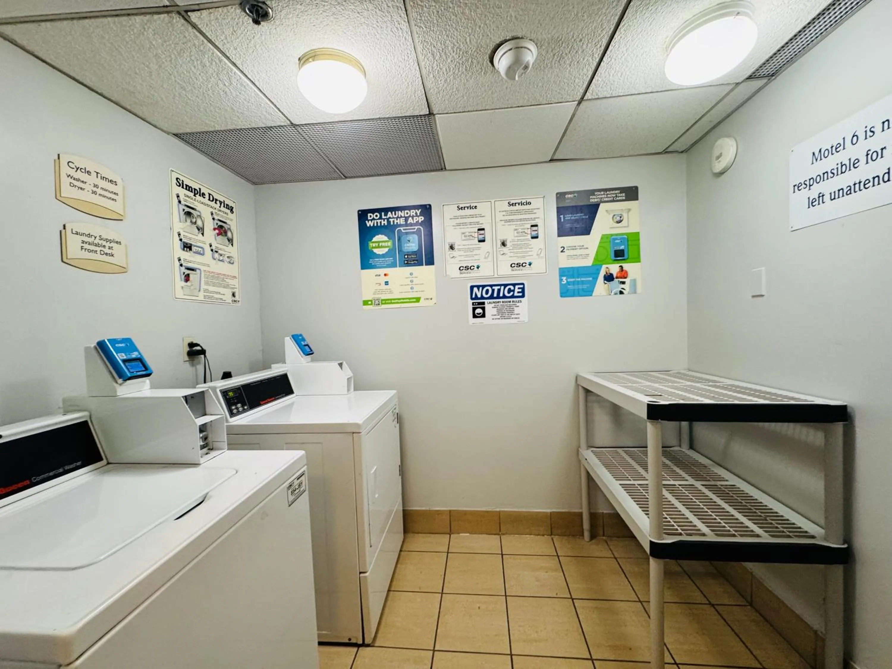 laundry in Motel 6-Milford, CT