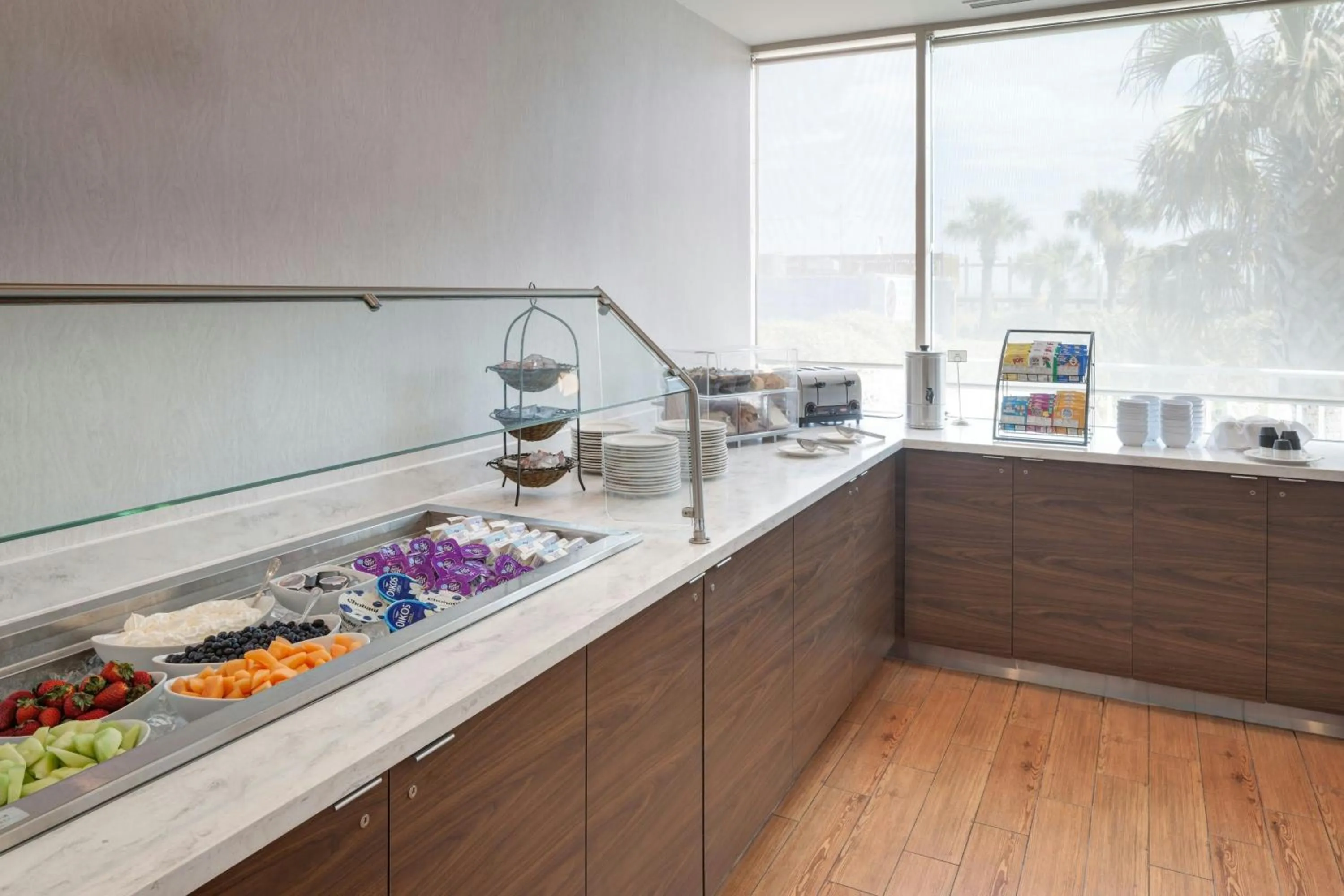 Breakfast in Courtyard by Marriott Carolina Beach Oceanfront