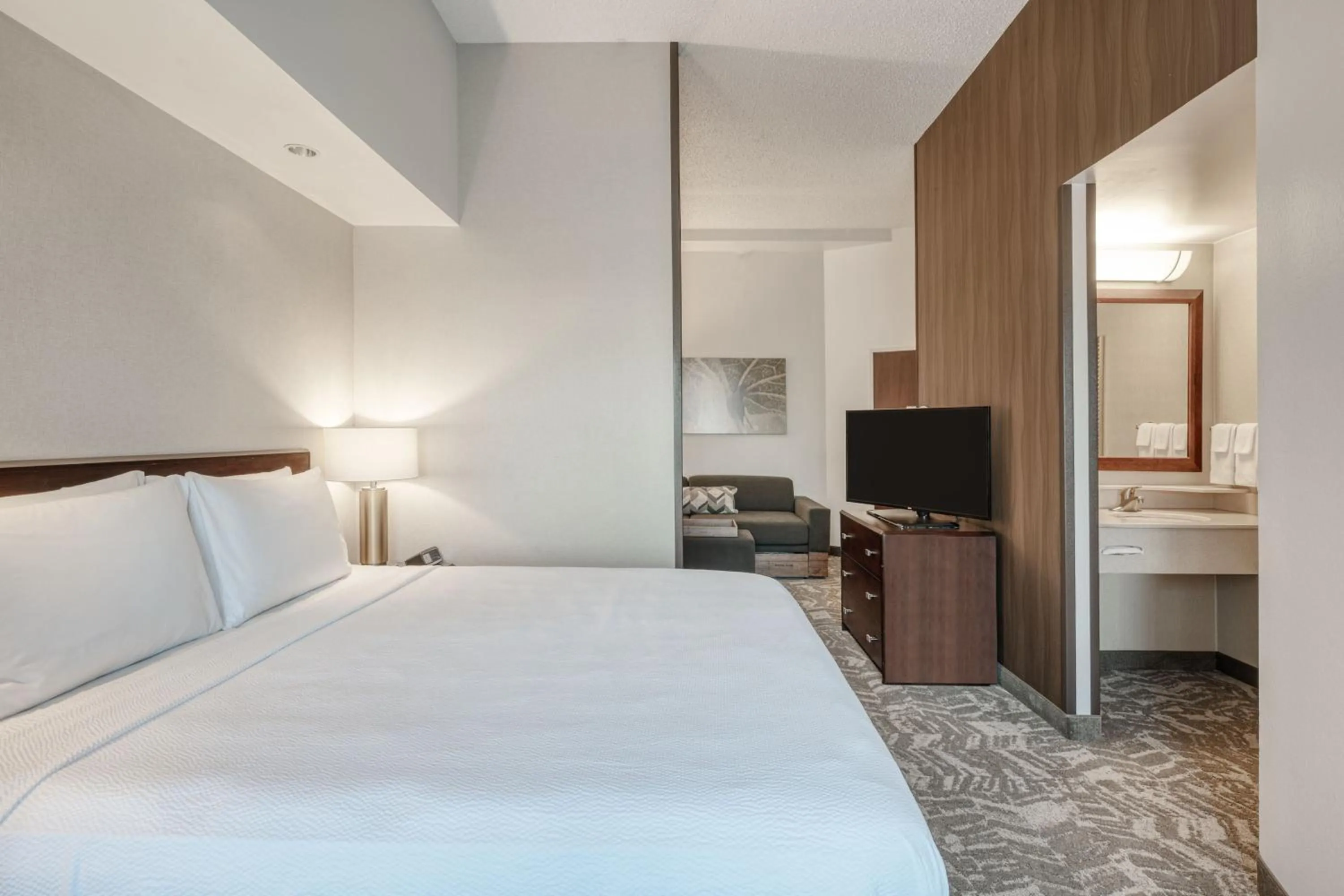 Photo of the whole room, Bed in SpringHill Suites Terre Haute