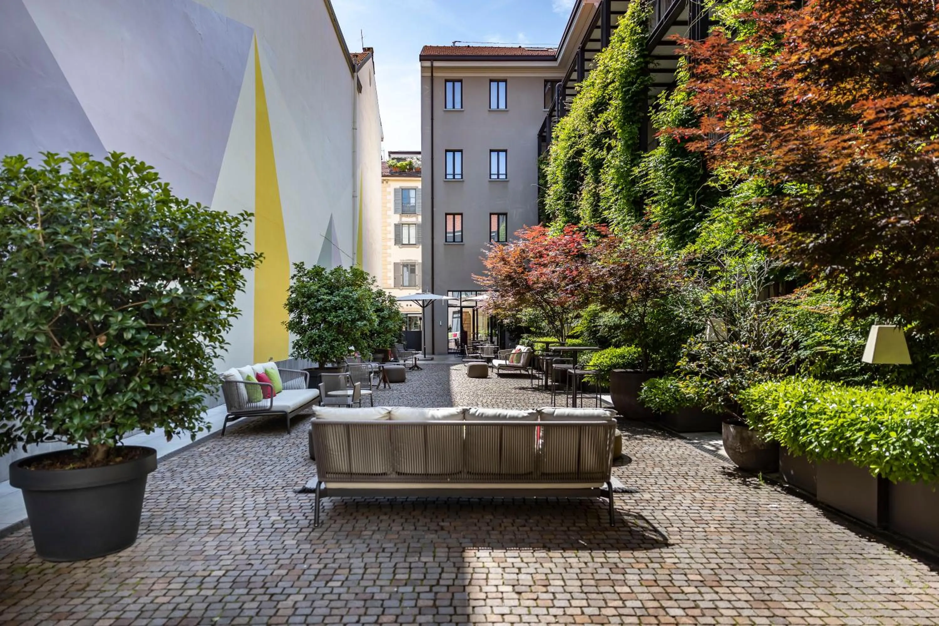 Inner courtyard view in Savona 18 Suites